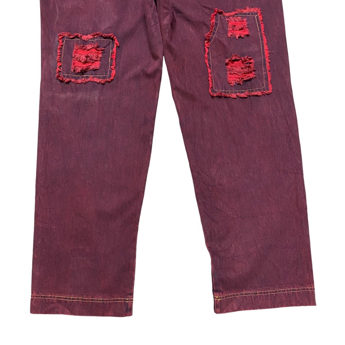 Vintage Vintage SWEET HEART Red Blood Fabulous Denim Baggy Pants Size US 38 / EU 54 - 14 Thumbnail