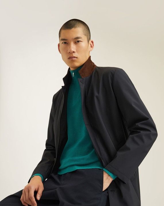 Loro Piana o1srvl11e0824 Mezzocollo Roadster Sweater in Sea Green Size US S / EU 44-46 / 1 - 5 Thumbnail
