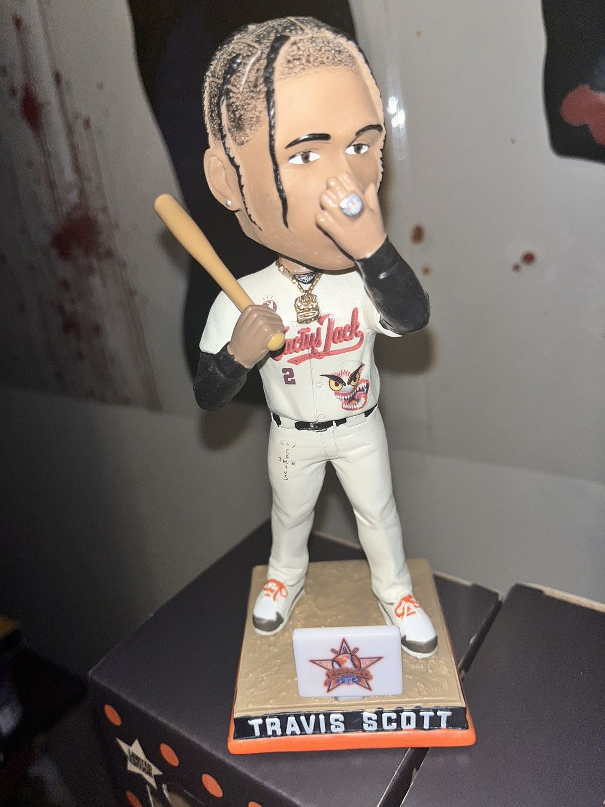 image of Travis Scott Bobblehead Houston Exclusive 2024 New in Black, Men's