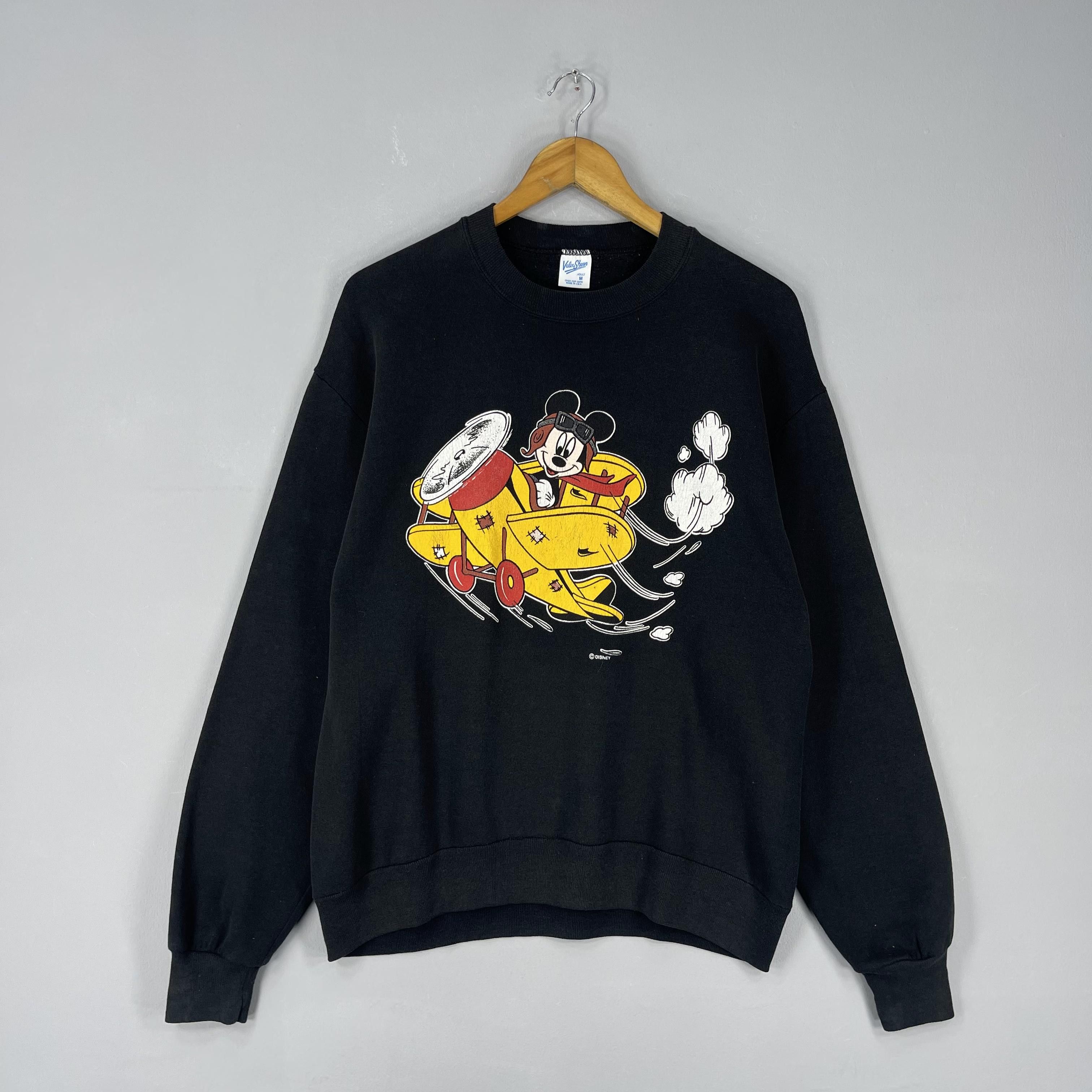 Mickey Mouse Vintage 90s Velva Sheen MICKEY MOUSE Cartoon Sweatshirt Size US M / EU 48-50 / 2 - 4 Thumbnail