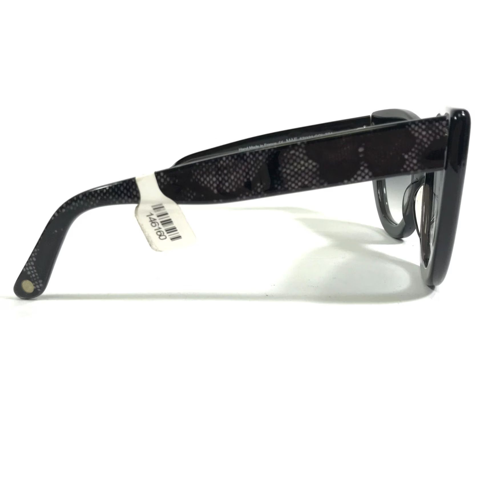 Morgenthal Frederics Sunglasses MAE COL 274 Black Lace Oversized Cat Eye Frames Morgenthal Frederics Sunglasses FAY COL 274 Black Blue Cat  main image 2