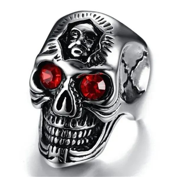 VIBE Classic Skeleton Men Skull Red Eyes Size ONE SIZE - 5 Thumbnail