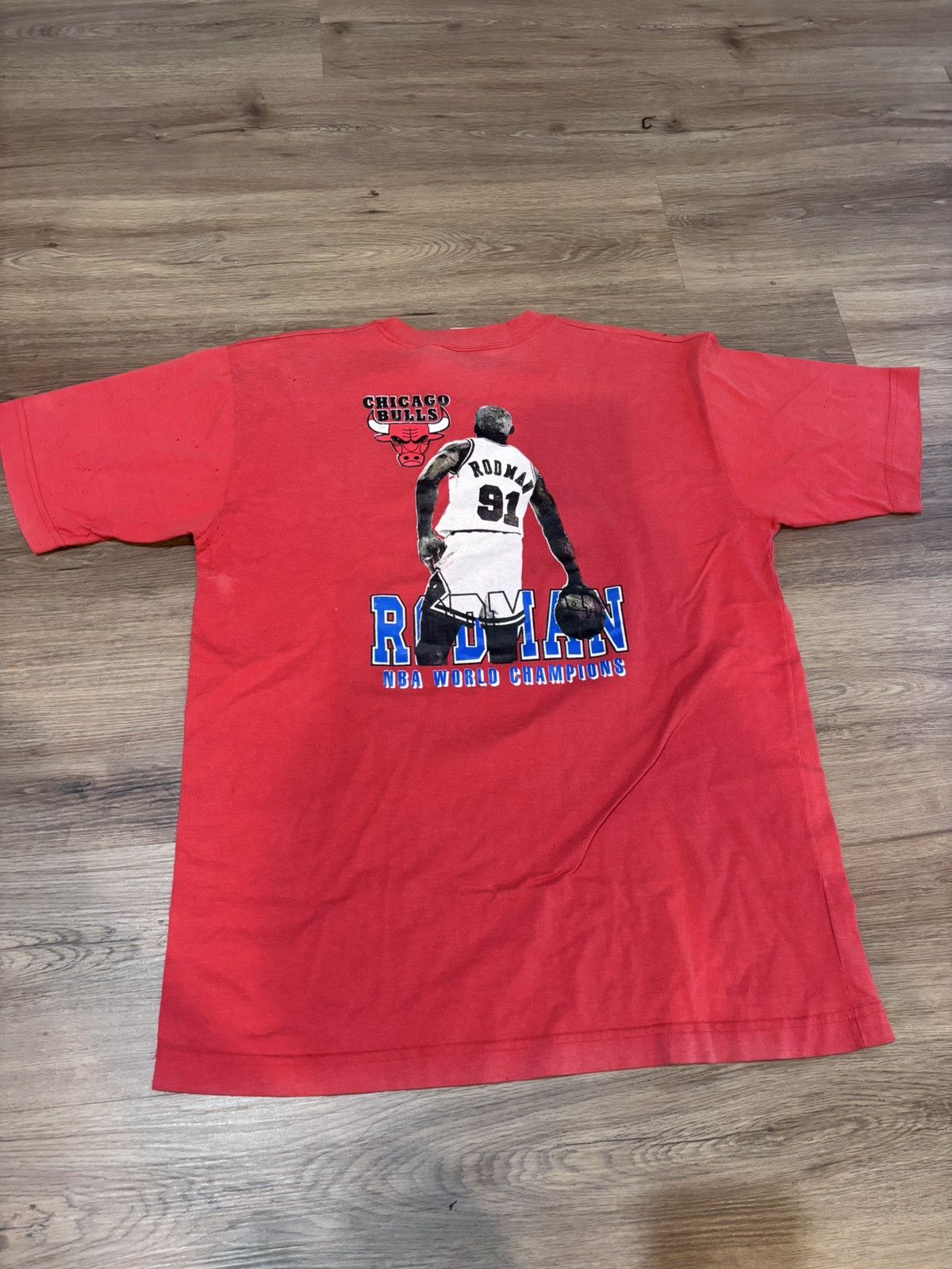 Other Vintage 1996 Dennis Rodman Chicago Bulls Double Sided Tee Size US L / EU 52-54 / 3 - 5 Thumbnail