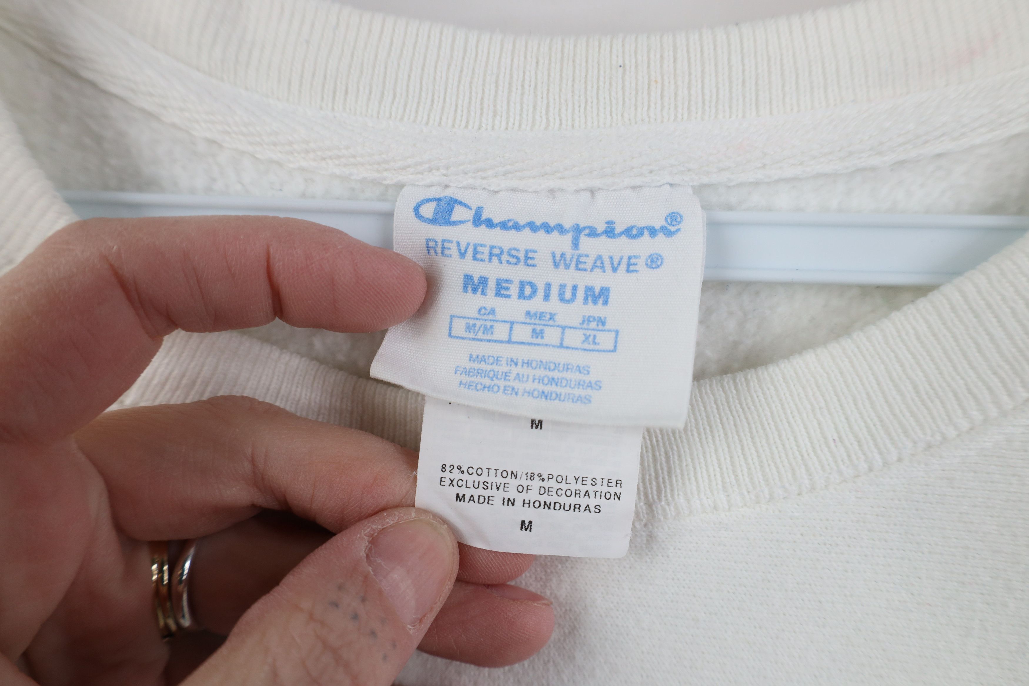 Champion Vintage Y2K Champion Reverse Weave Heavy Sweatshirt White Size M / US 6-8 / IT 42-44 - 10 Thumbnail