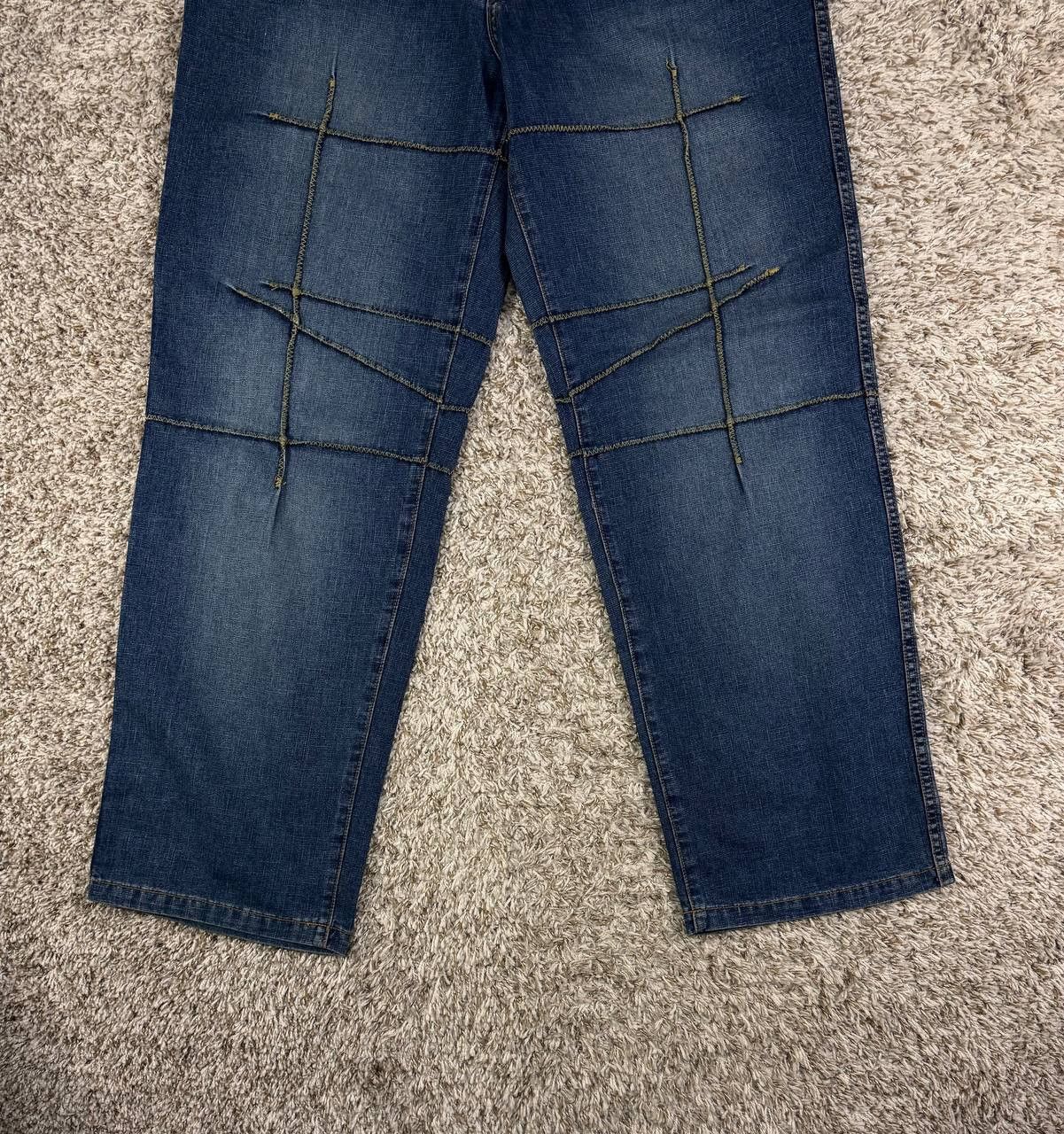 Enyce ENYCE Baggy Jeans Y2K Hip Hop Wide Leg Grid Stitch Size US 36 / EU 52 - 4 Thumbnail