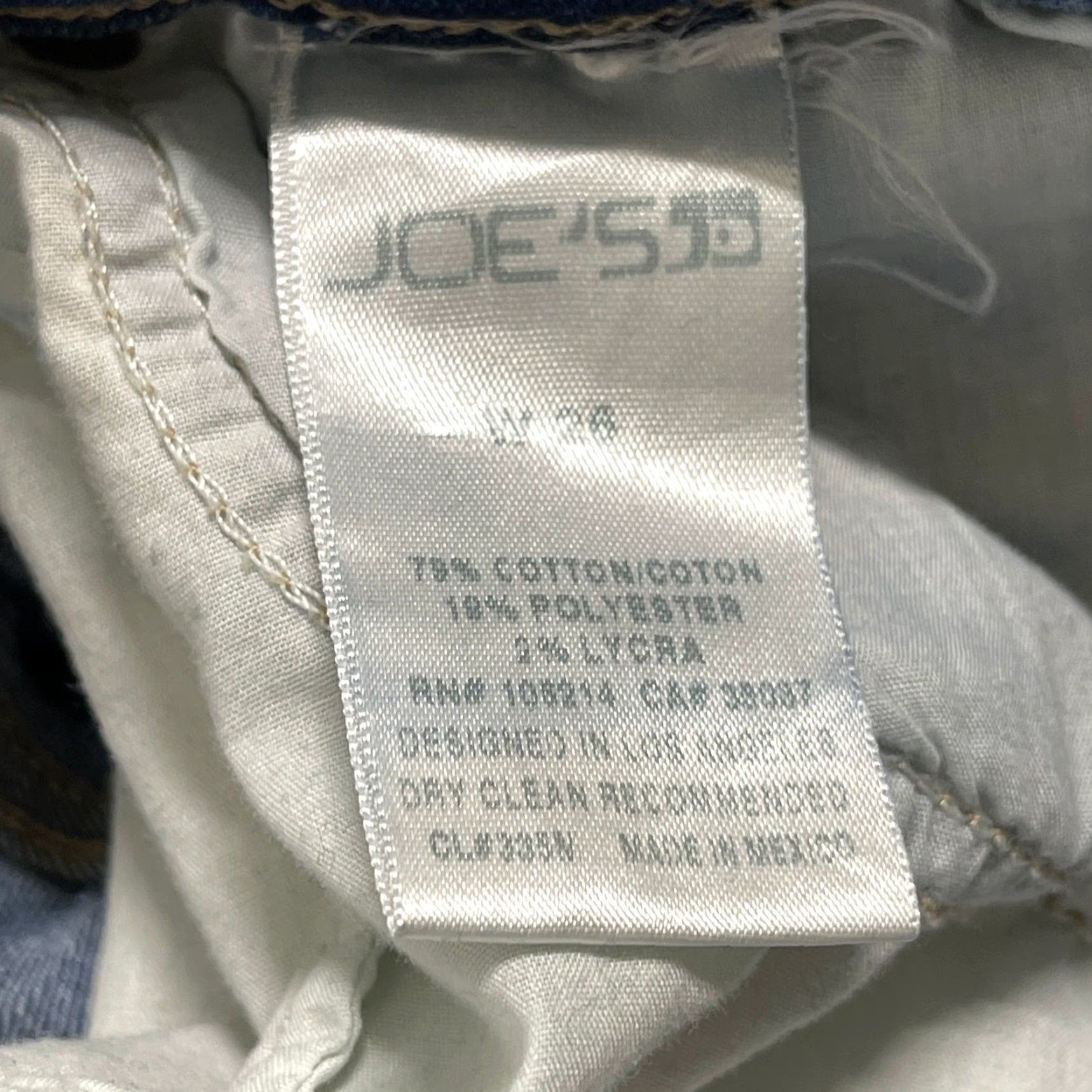 Vintage Joes Jeans Skinny Jeans Women 26 Blue Denim Mid Rise Stretch Pockets Belt Loops 5-Pocket Design Regular Inseam 26 in Womens Size 26" / US 2 / IT 38 - 3 Thumbnail