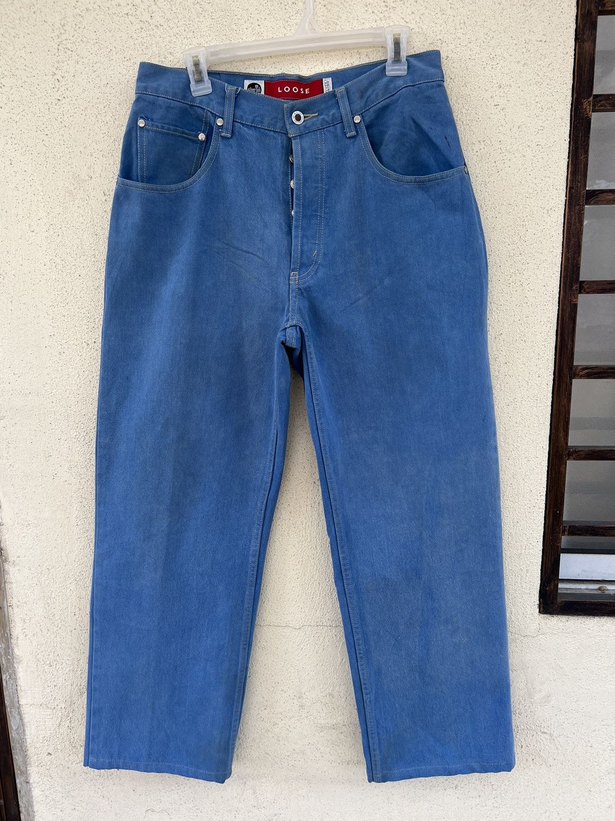 Levi's VTG 90s Levi’s Silvertab Muddy Turquoise Denim Loose Jeans Size US 31 - 6 Thumbnail