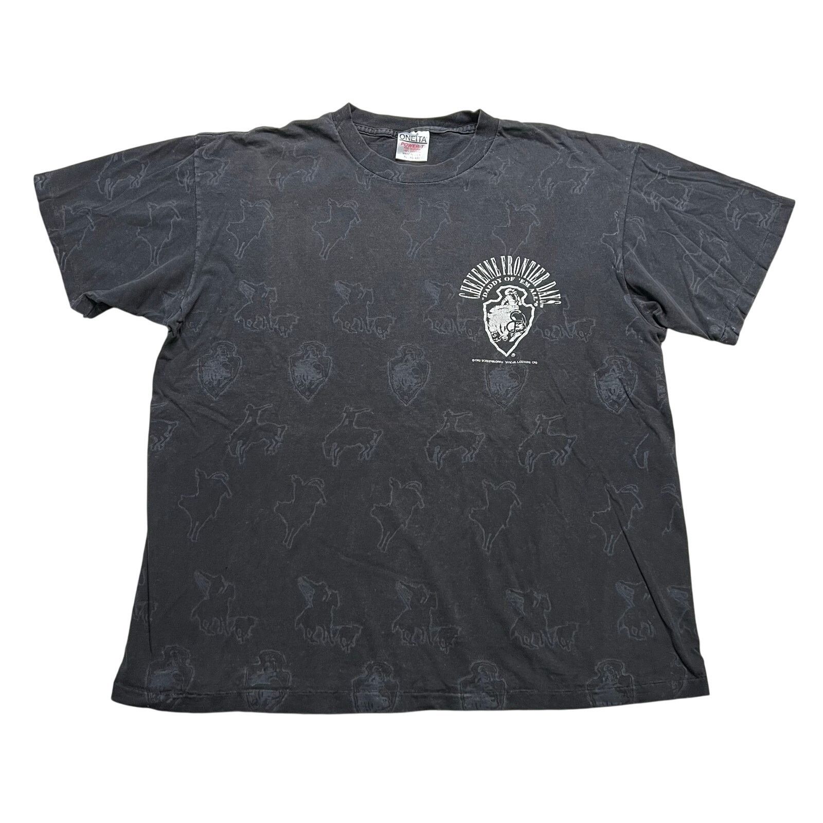Vintage Vintage 1992 Cheyenne Frontier Days T-Shirt Oneita XL Size US XL / EU 56 / 4 - 1 Thumbnail