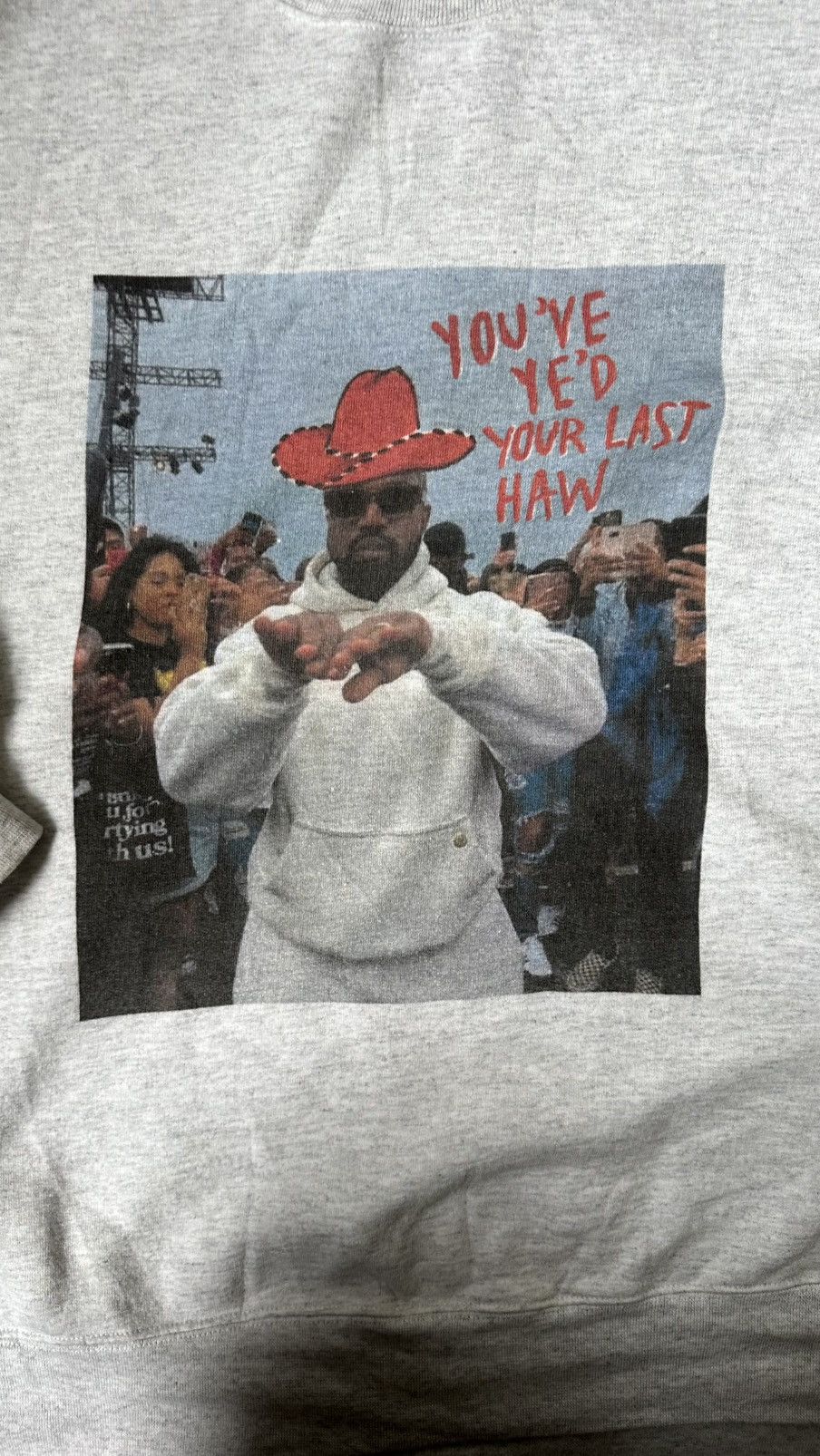 Vintage YEZZY COWBOY OVERSIZE SWEATSHIRT Size US XXL / EU 58 / 5 - 2 Thumbnail