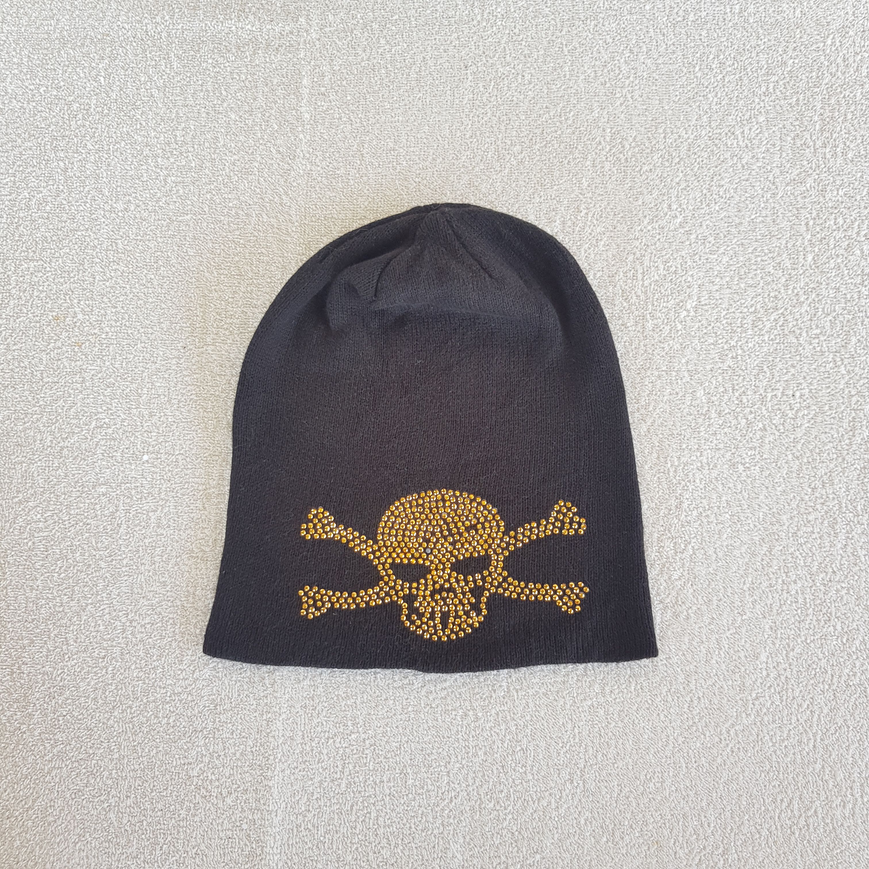 Japanese Brand Vintage Skulls Beanie Bling Bling Knit Snow Ski Caps Hats. Size ONE SIZE - 5 Thumbnail