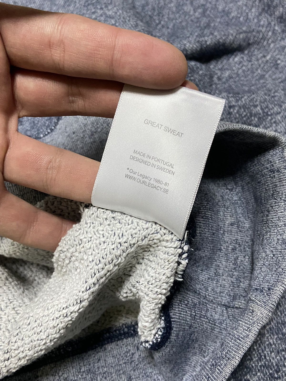 Our Legacy Our Legacy Great Sweat Grey Melange Sweatshirt Size US L / EU 52-54 / 3 - 5 Thumbnail