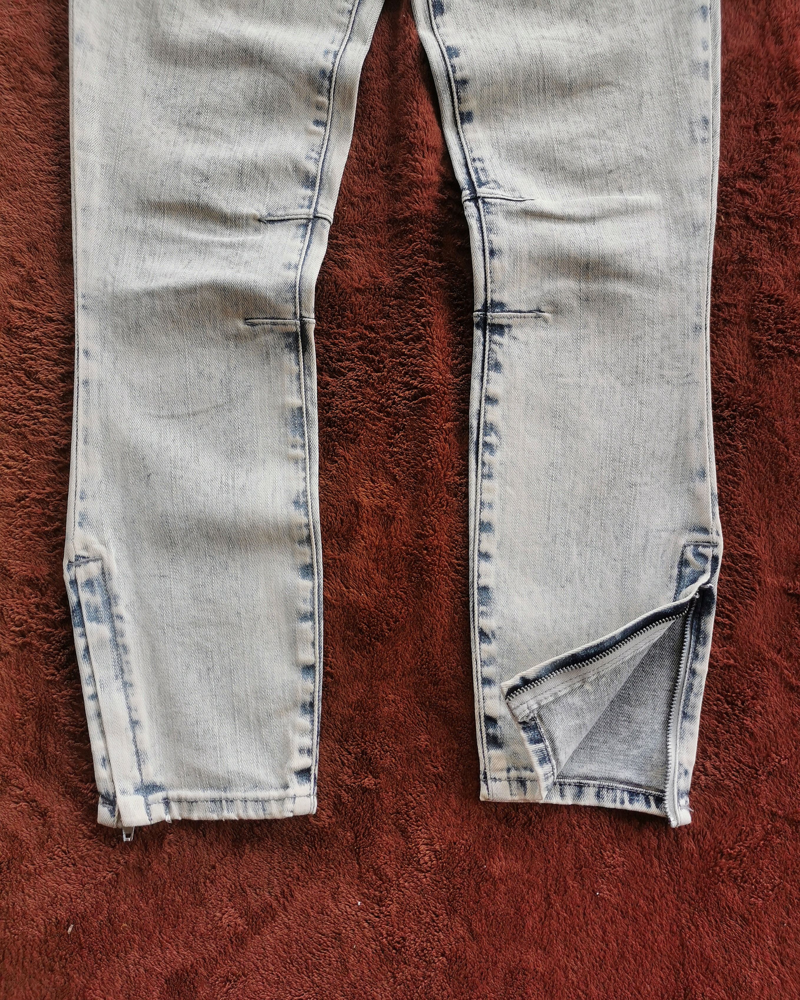 Helmut Lang Helmut Lang Sky Wash Crop Skinny Jeans Ankle Zip Made In Usa Size 26" / US 2 / IT 38 - 7 Thumbnail