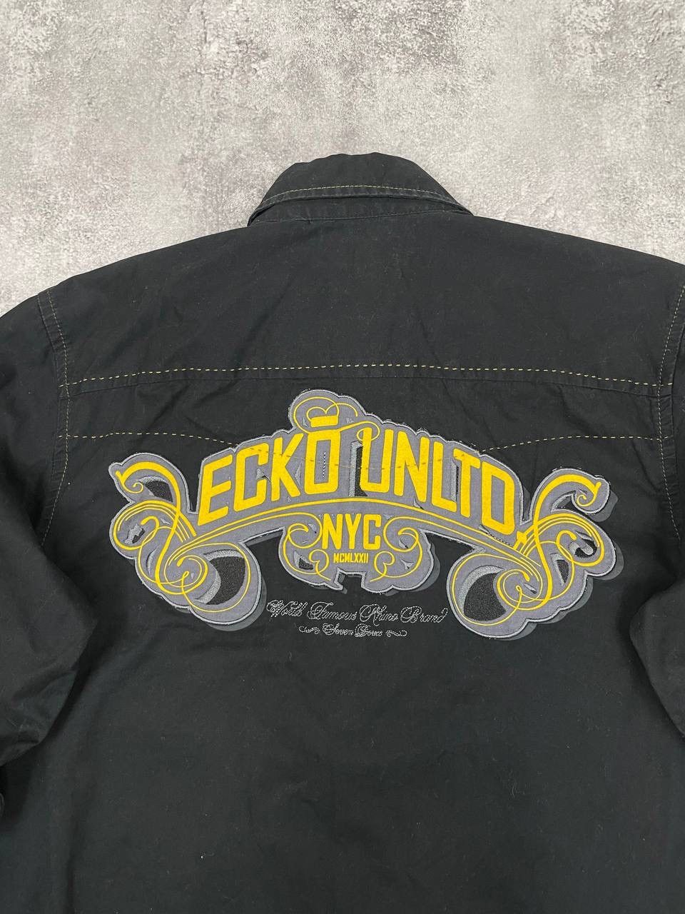 Ecko Unltd. Ecko Unltd Men Cotton Shirt Black Utility Military Style Size US M / EU 48-50 / 2 - 9 Thumbnail