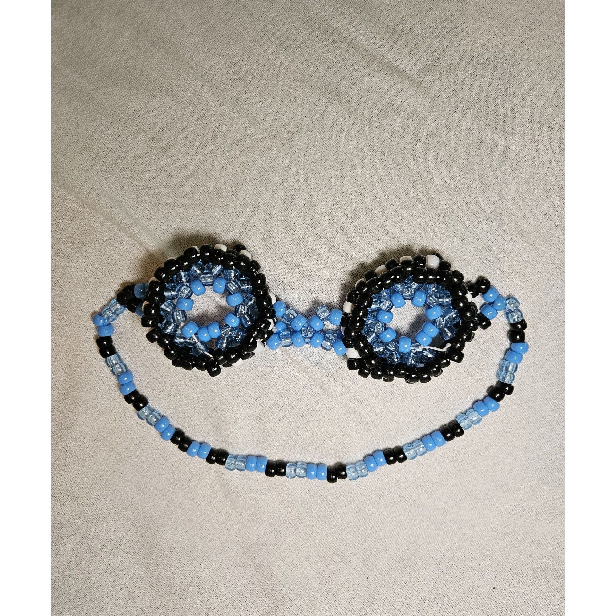 Other Blue Black Kandi Googles Pony Beads Size ONE SIZE - 2 Thumbnail