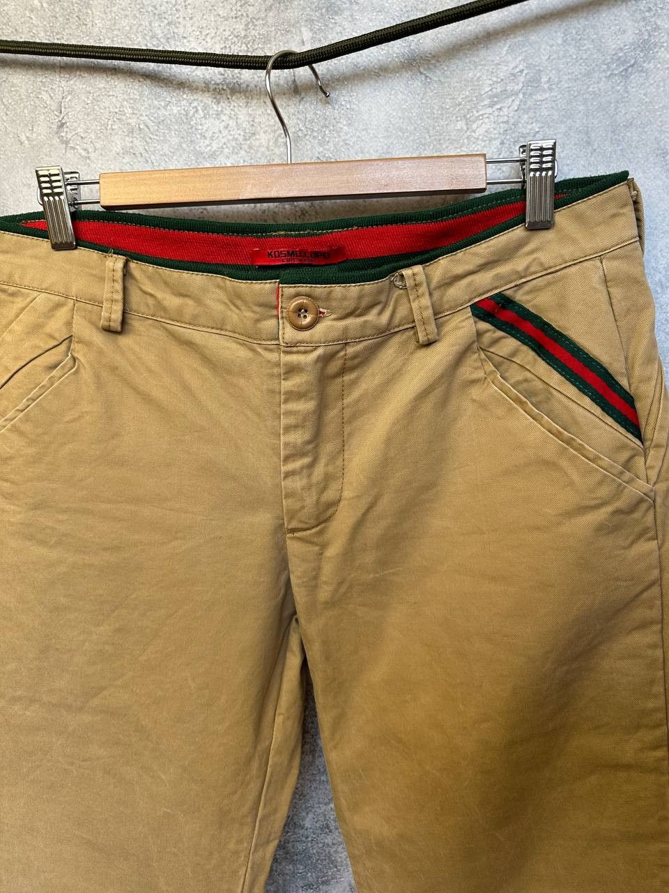 Japanese Brand Kosmo Lupo Beige Chino Pants Stripe Detail Cult Wear Size US 32 / EU 48 - 5 Thumbnail