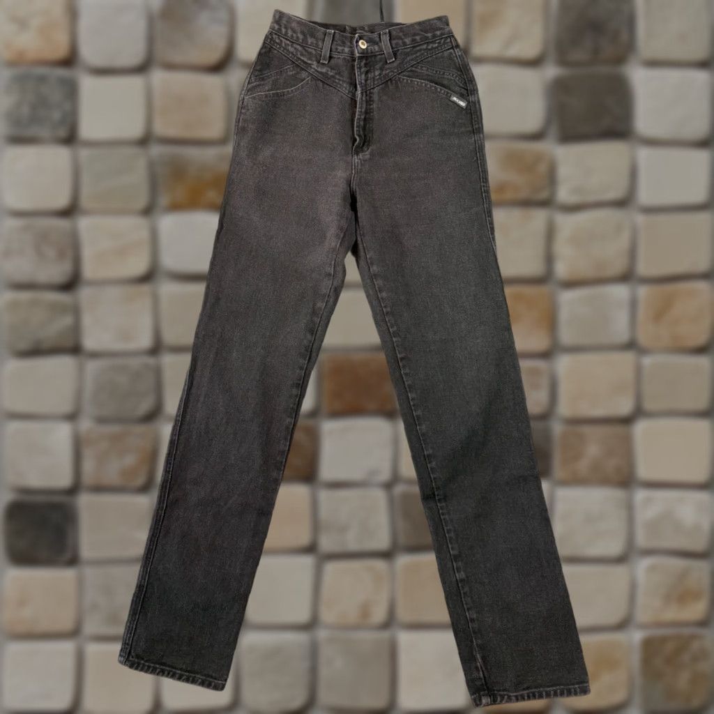 Vintage VINTAGE Rockies Rocky Mountain Jeans Womens 10 Black Denim 90s Western Bareback Pocketed Comfortable/ Breathable Womens 10 Black Rocky Mountain Jeans Size 27" / US 4 / IT 40 - 1 Thumbnail