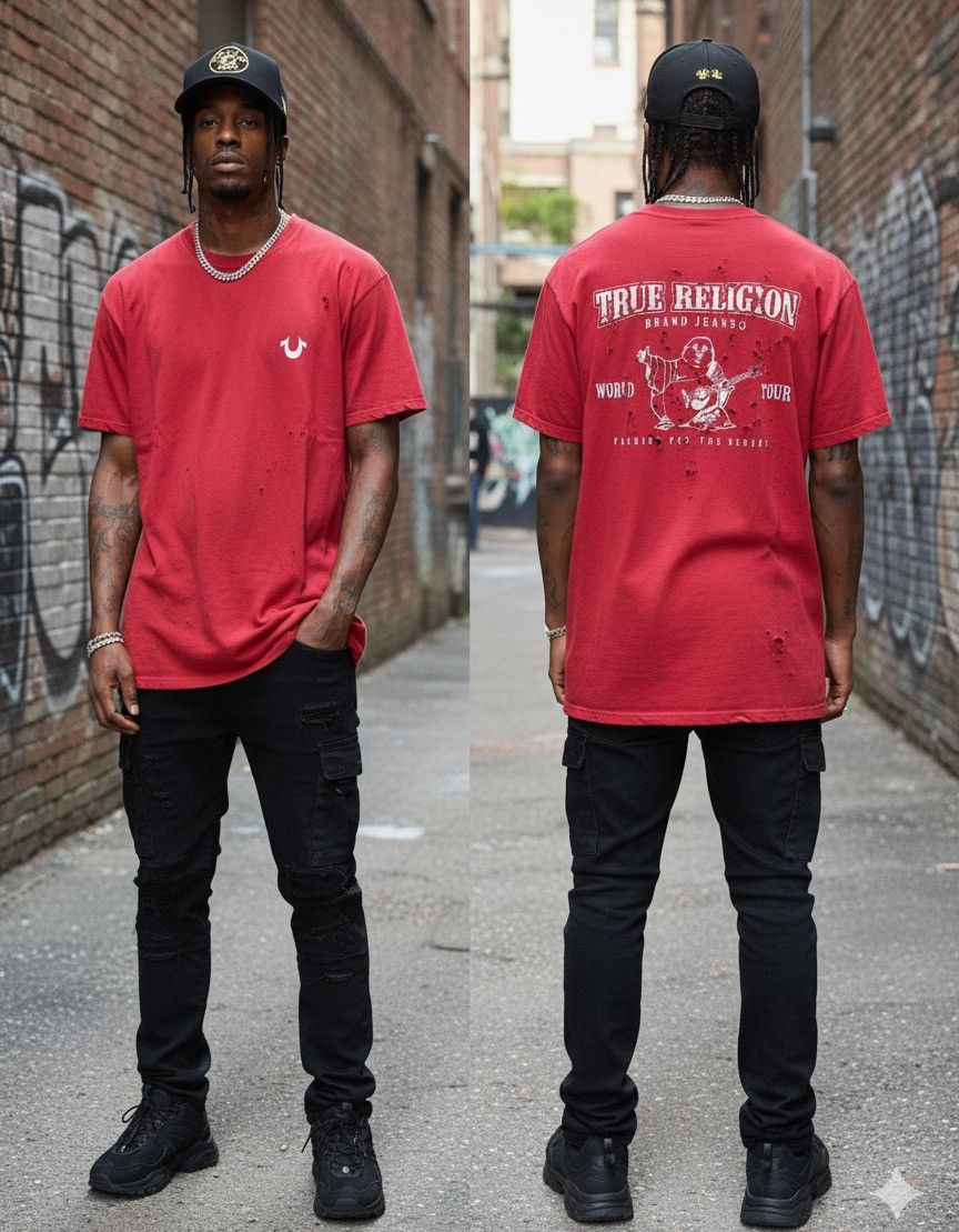 True Religion Final Drop‼️True Religion World Tour Big Logo Size US L / EU 52-54 / 3 - 2 Thumbnail