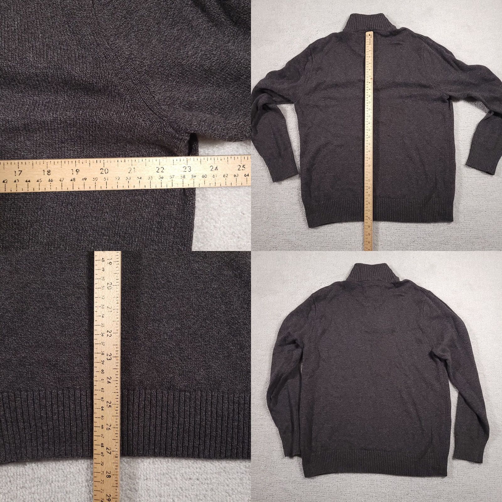 American Eagle Outfitters American Eagle 3-Button 1/4 Zip Sweater Men's XXL Grey Long Sleeve Knit Logo Shirt Size US XXL / EU 58 / 5 - 8 Thumbnail