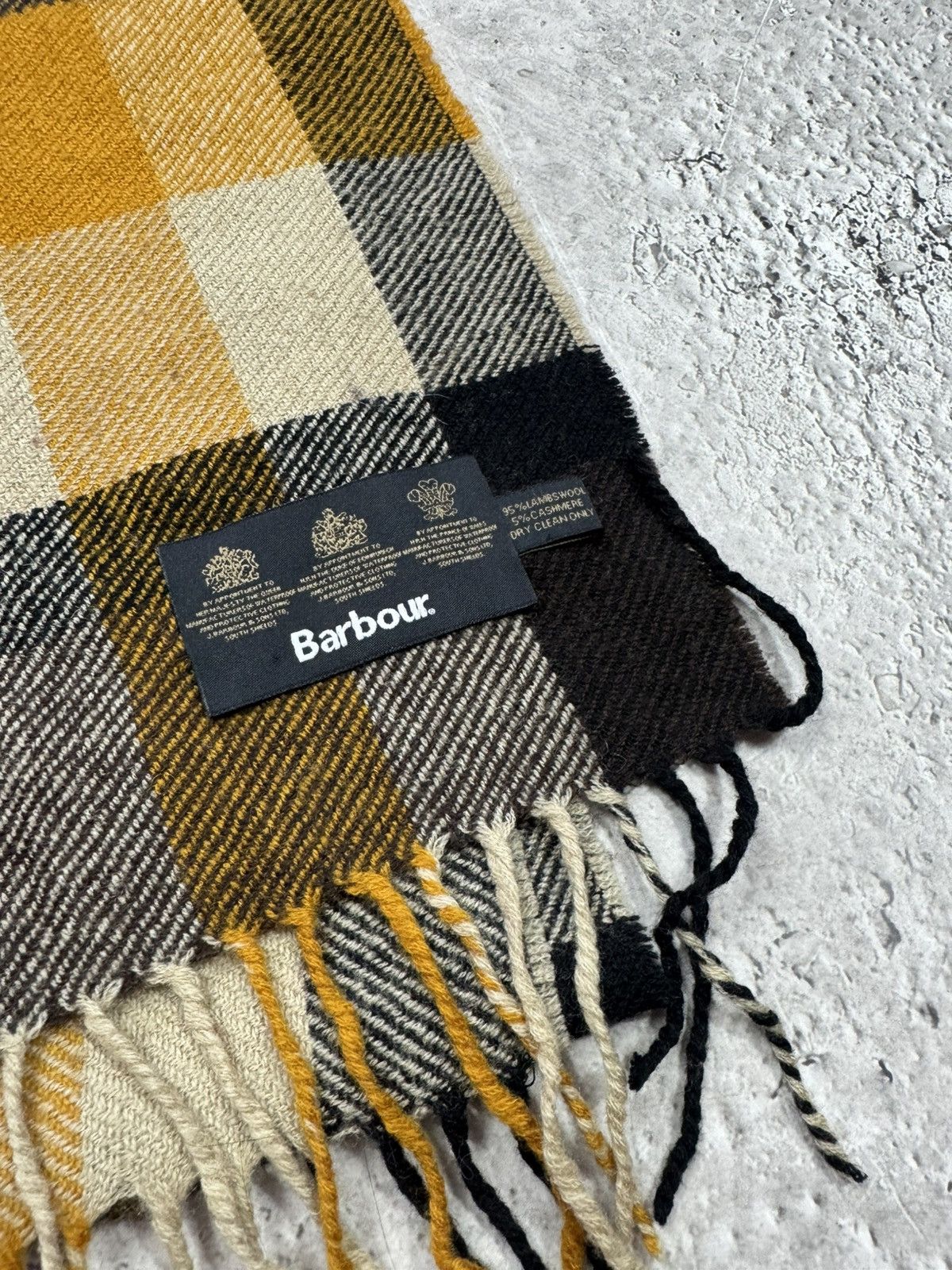 Barbour Barbour Lambswool Cashmere Tartan Plaid Scarf 170x40 cm UK Size ONE SIZE - 4 Thumbnail