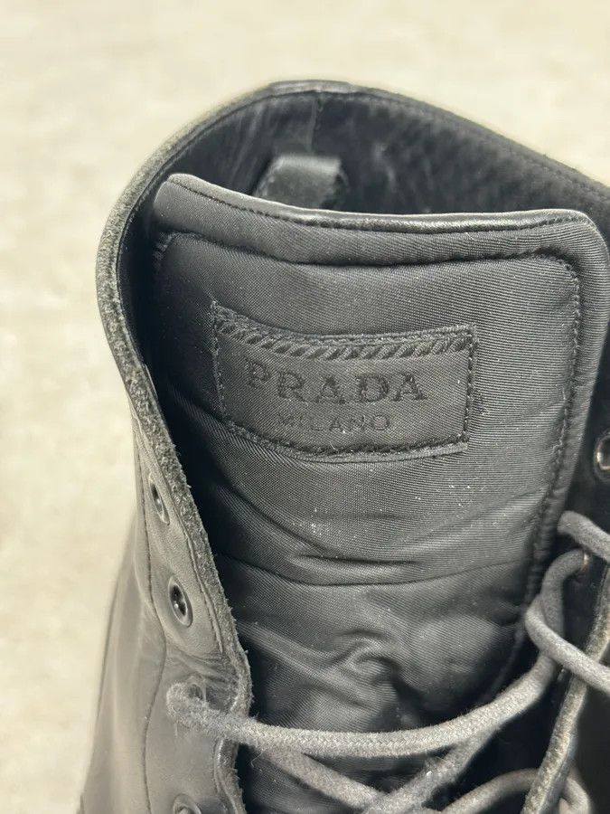 Prada 2000s Prada Black Leather Boots Size US 10.5 / EU 43-44 - 8 Thumbnail