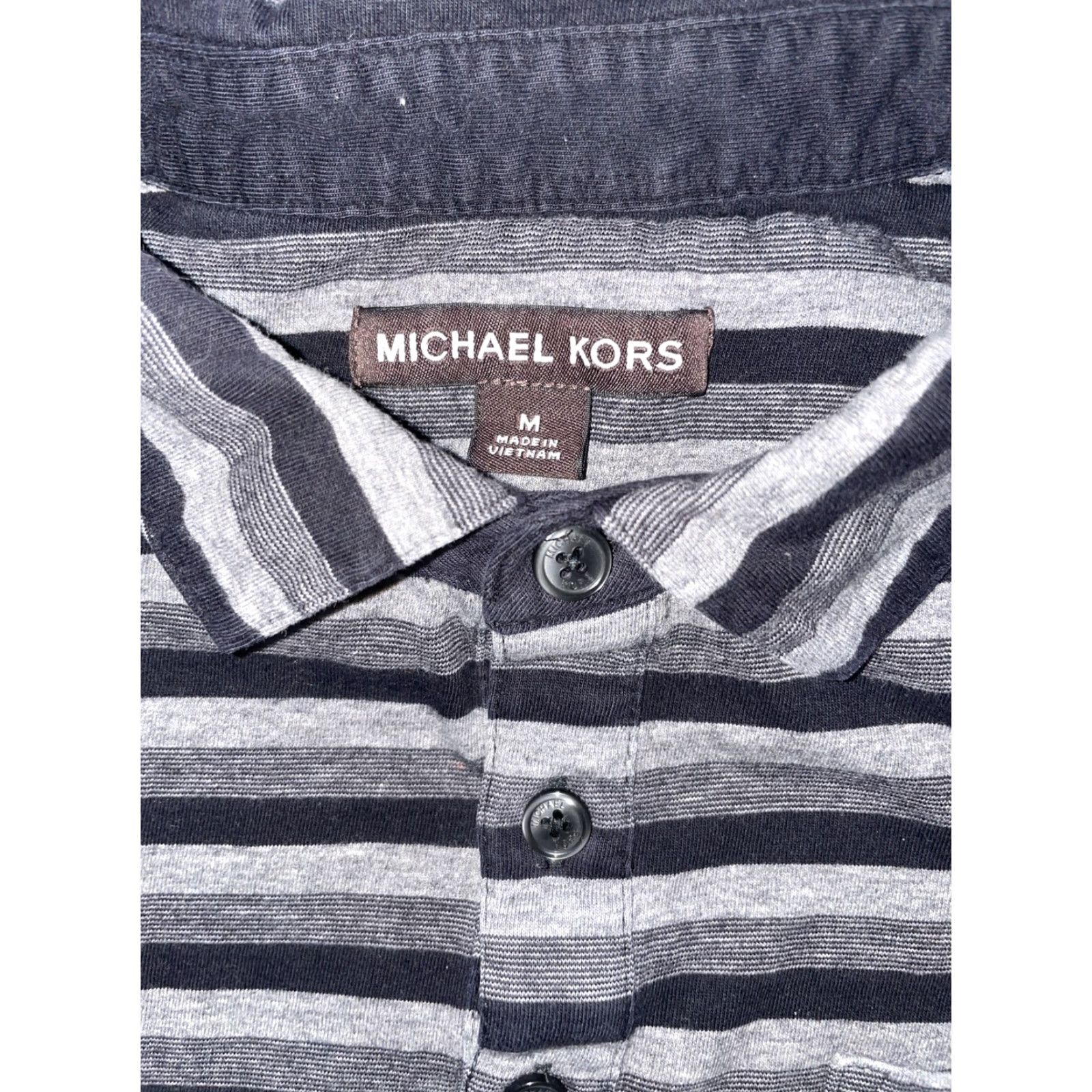 Michael Kors michael kors mena striped polo black medium Size US M / EU 48-50 / 2 - 3 Thumbnail