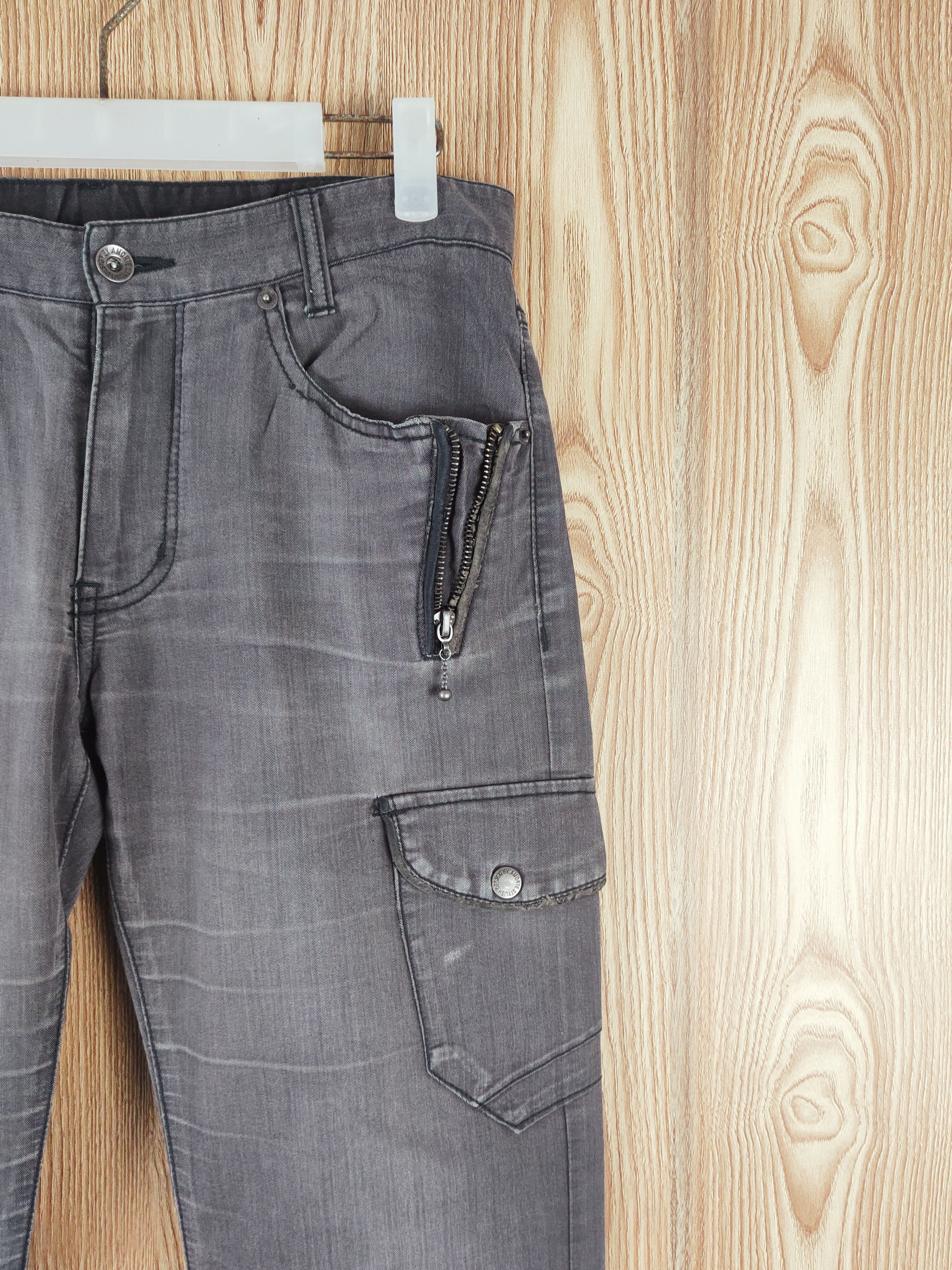 Japanese Brand × Vintage Rare Amorte Dark Gray Faded MultiTactical pocket CargoPant Size 31" - 5 Thumbnail