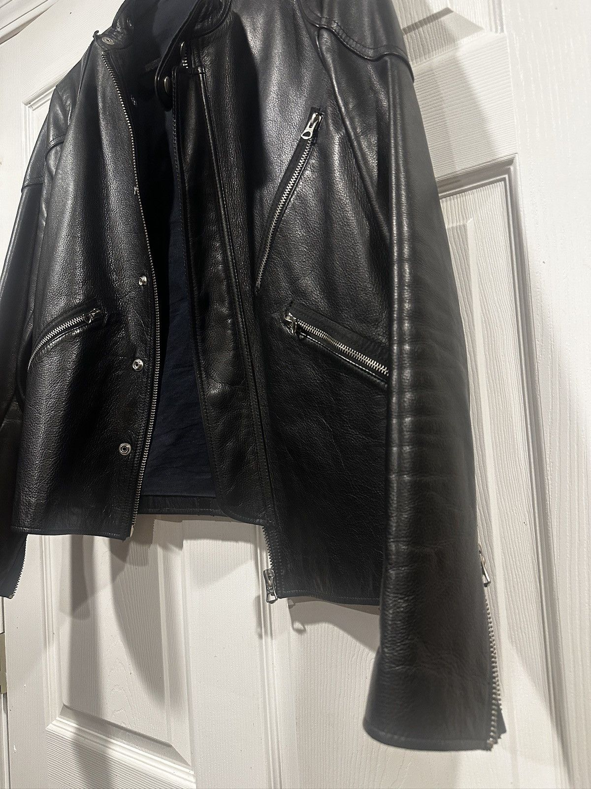 Acne Studios Acne Studios Neil Taped Leather Jacket Black Size Medium 48 Size US M / EU 48-50 / 2 - 3 Thumbnail