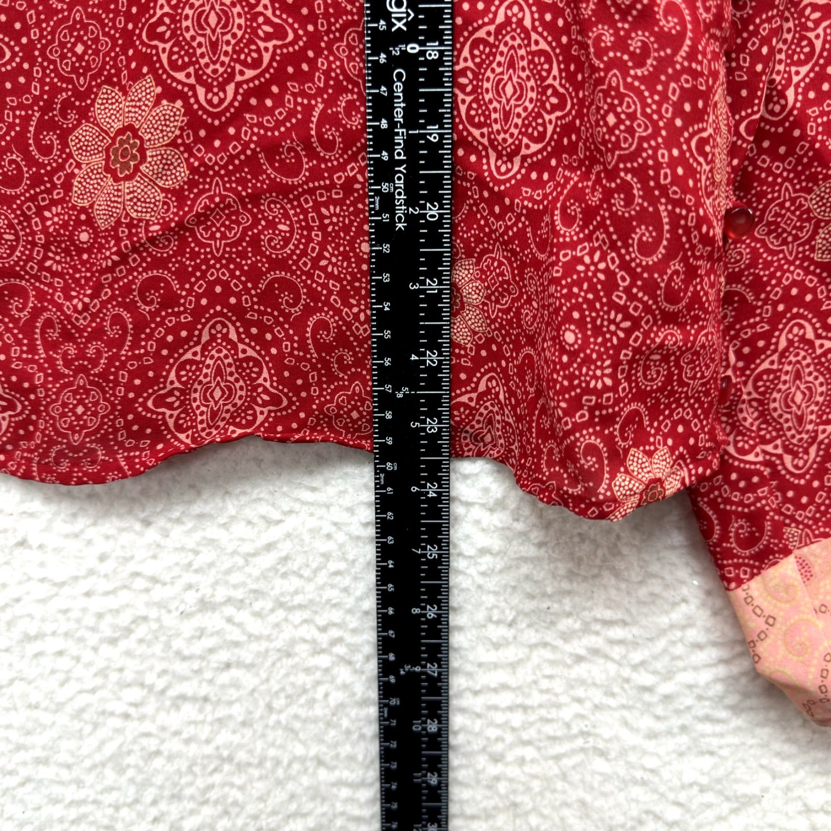 Liz Claiborne Y2K Vintage Liz Claiborne Red Floral Boho Bohemian Long Sleeve Shirt XL 14-16 Womens Size XL / US 12-14 / IT 48-50 - 7 Thumbnail