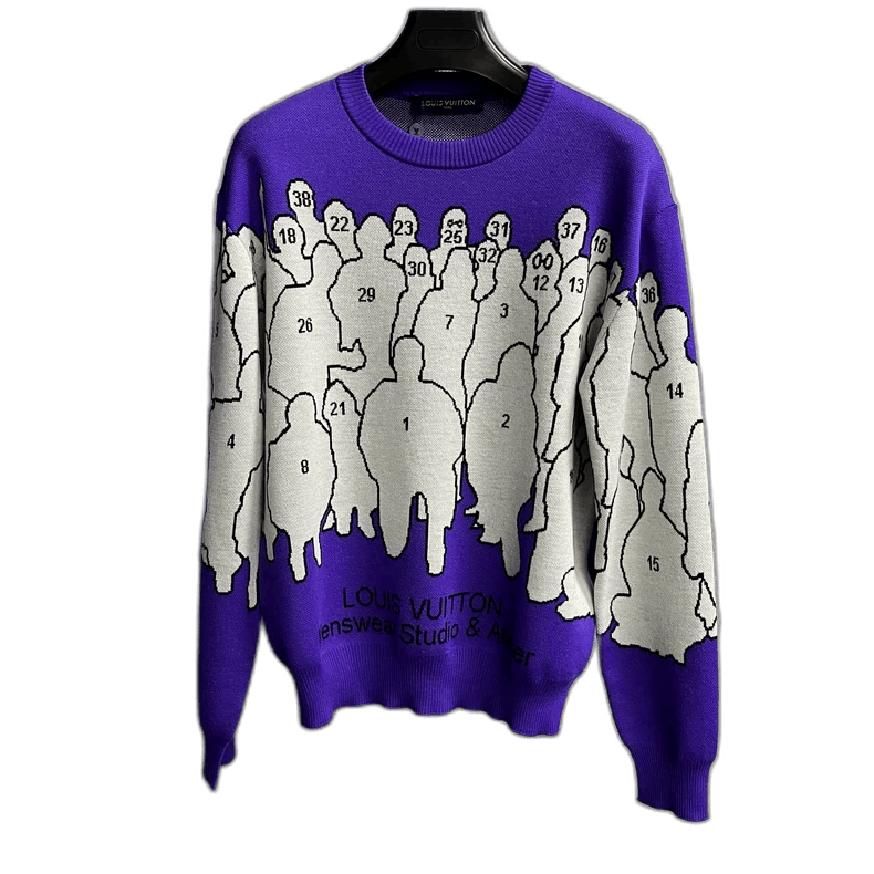 Louis Vuitton Louis Vuitton Louis Vuitton Purple Cartoon Graphic Sweater Size US XXL / EU 58 / 5 - 1 Thumbnail