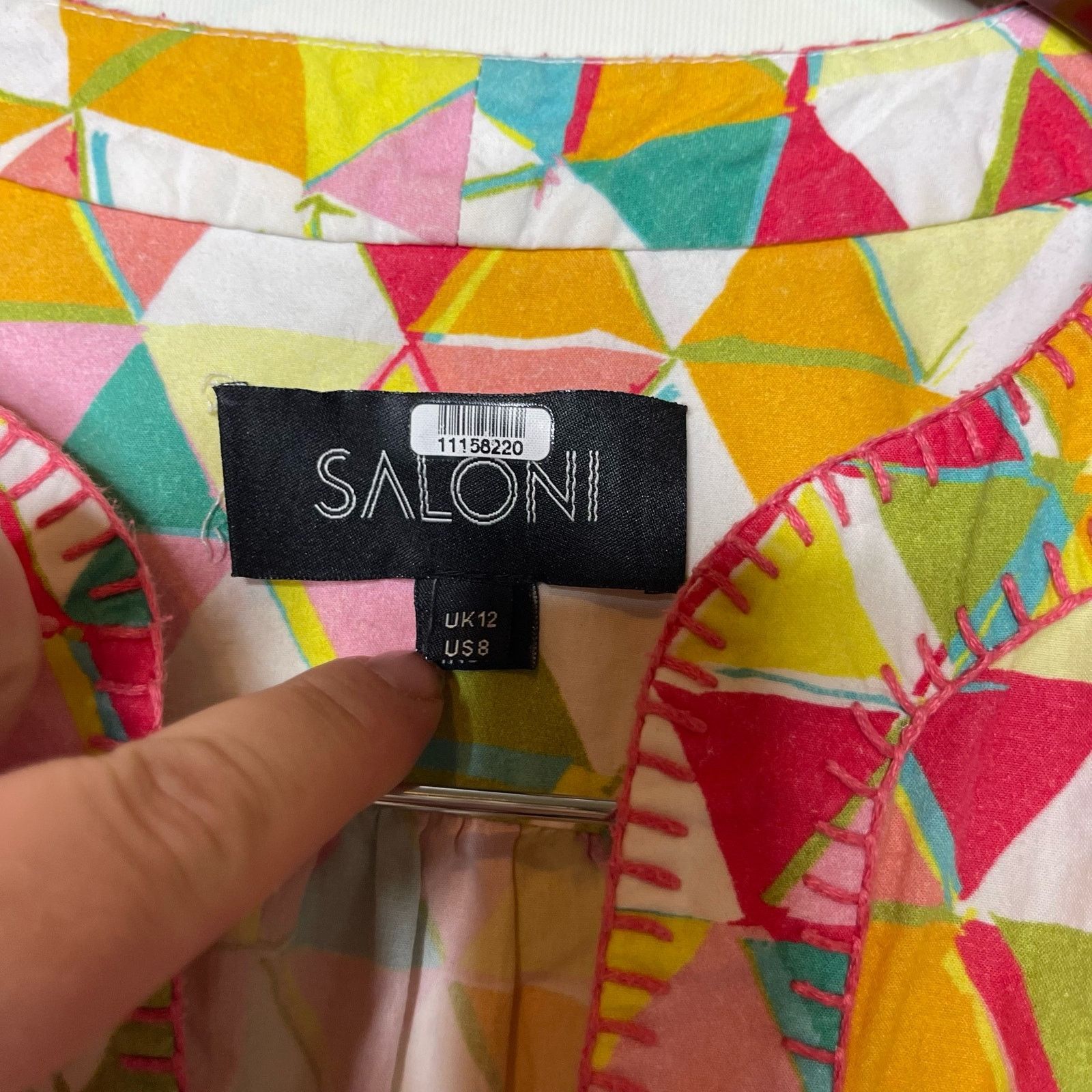 Other Saloni Ashley B Pullover V Neckline Geometric Dress 8 Size M / US 6-8 / IT 42-44 - 3 Thumbnail