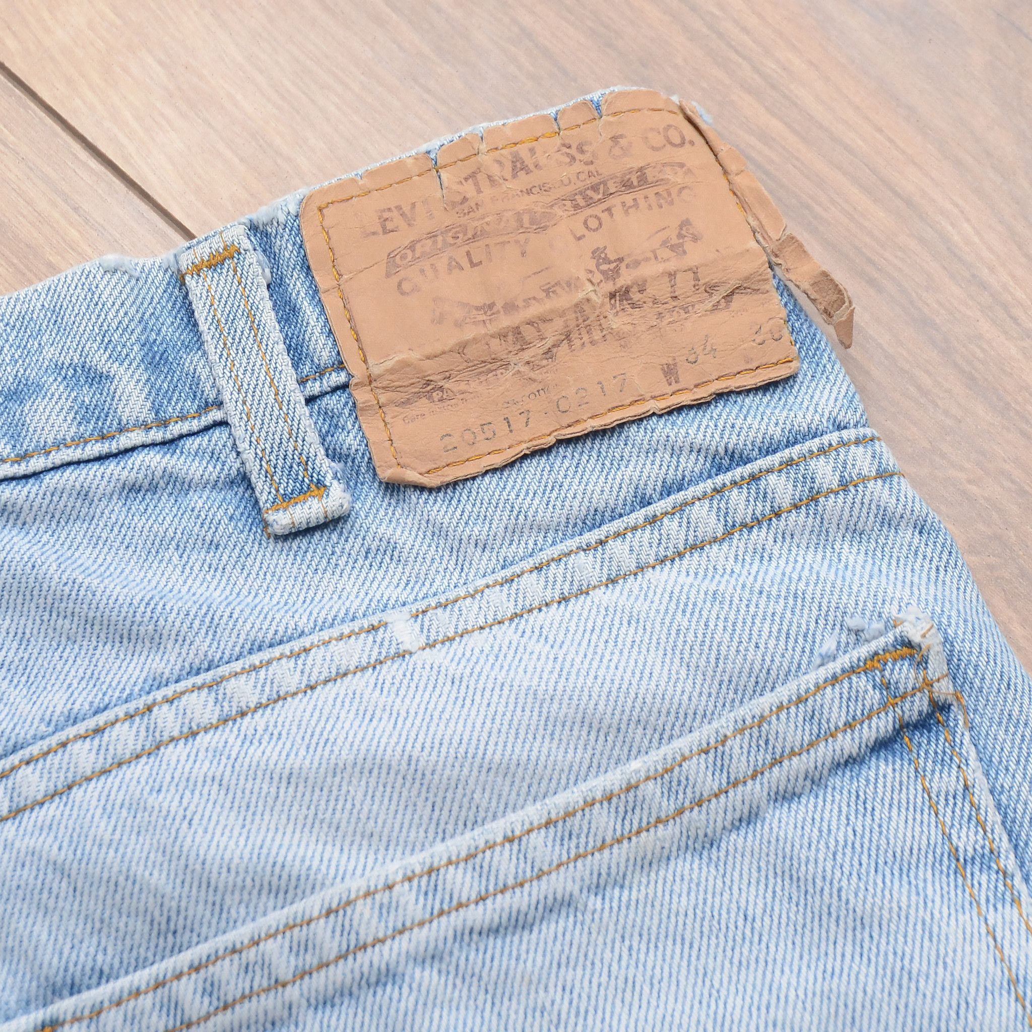 Levi's Vintage Clothing Vintage Rare Levi’s Jeans Blue Thrashed Orange Tab W34 L30 Size US 34 / EU 50 - 9 Thumbnail