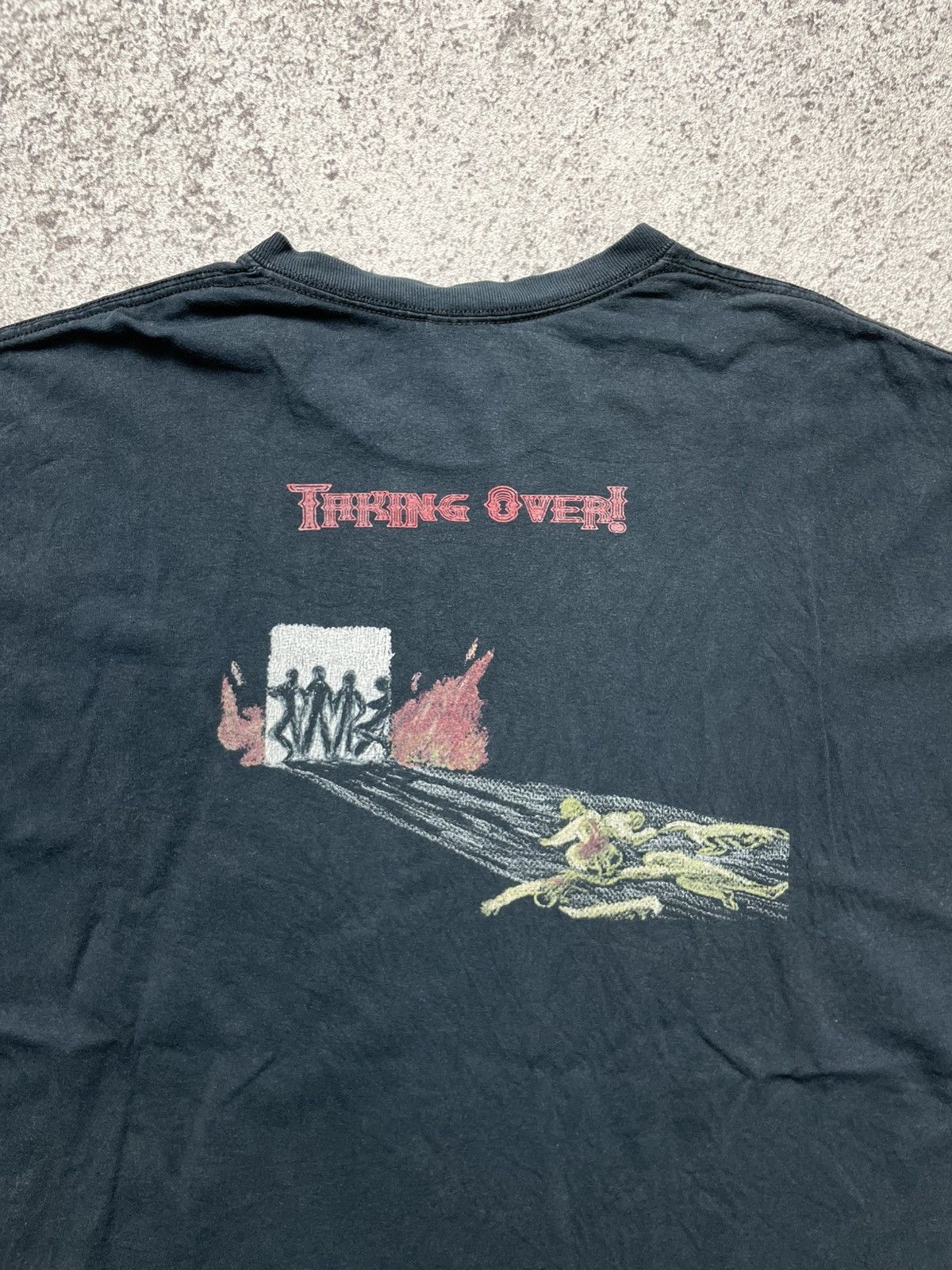 Band Tees VINTAGE THRASHED SUN FADED TAKEOVER BAND HARD CORE TEE Size US XXL / EU 58 / 5 - 2 Thumbnail