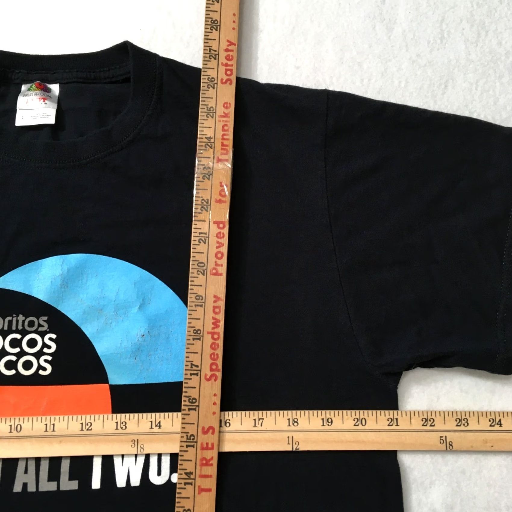 Fruit Of The Loom y2k Doritos Locos Tacos Taco Bell Promo Graphic Shirt Collect All Two Men's Lg Shirt Mens L Black 90s Streetwear Skater Vintage y2k 2000s Fashion Size US L / EU 52-54 / 3 - 4 Thumbnail