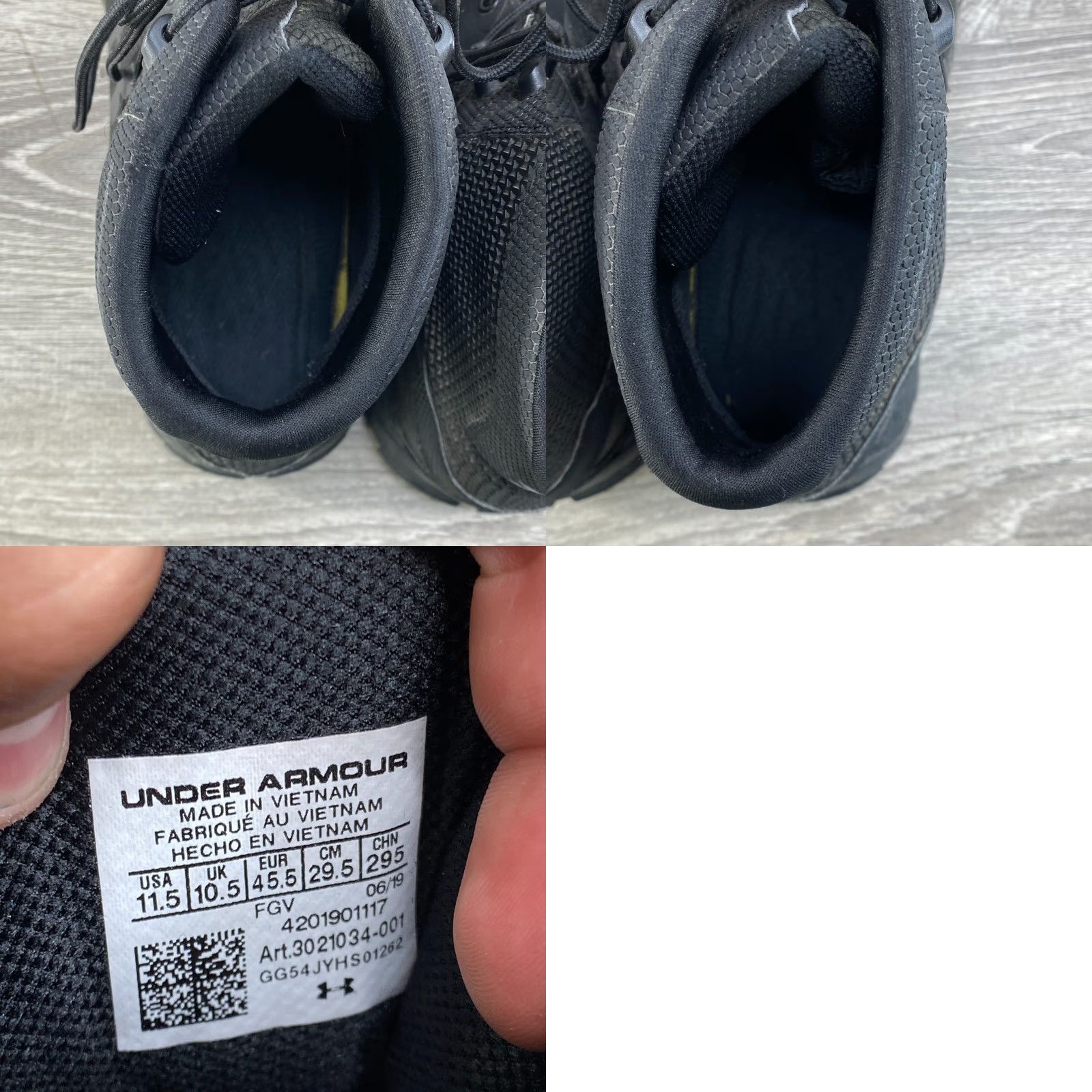 Under Armour Under Armour Valsetz Mens RTS 1.5 Black Clutch Fit Lace Up Tactical Combat Boots Shirt? Size US 11 / EU 44 - 8 Thumbnail