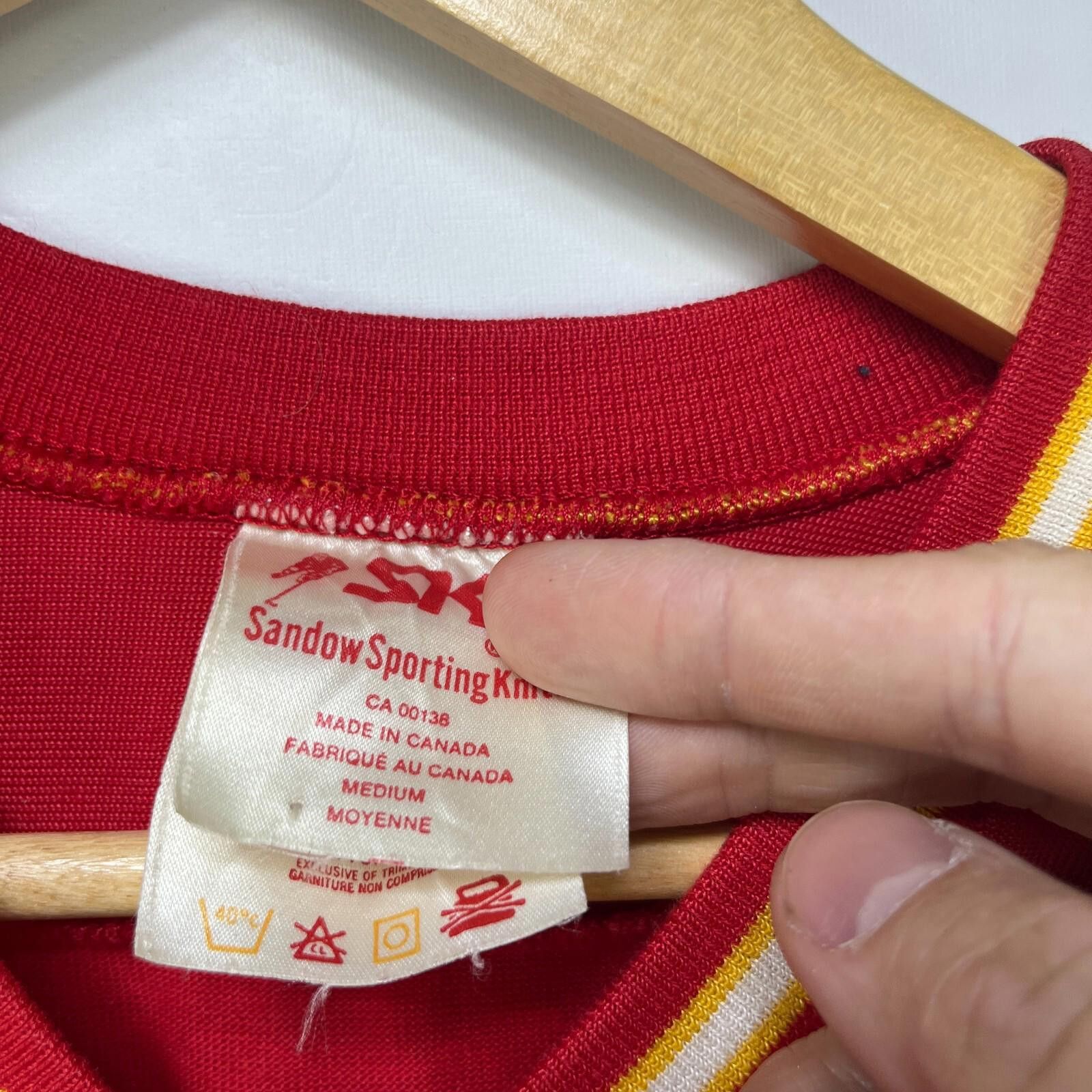 Ccm Vintage 80s Calgary Flames Hockey Jersey Medium Carey Wilson Size ONE SIZE - 4 Thumbnail