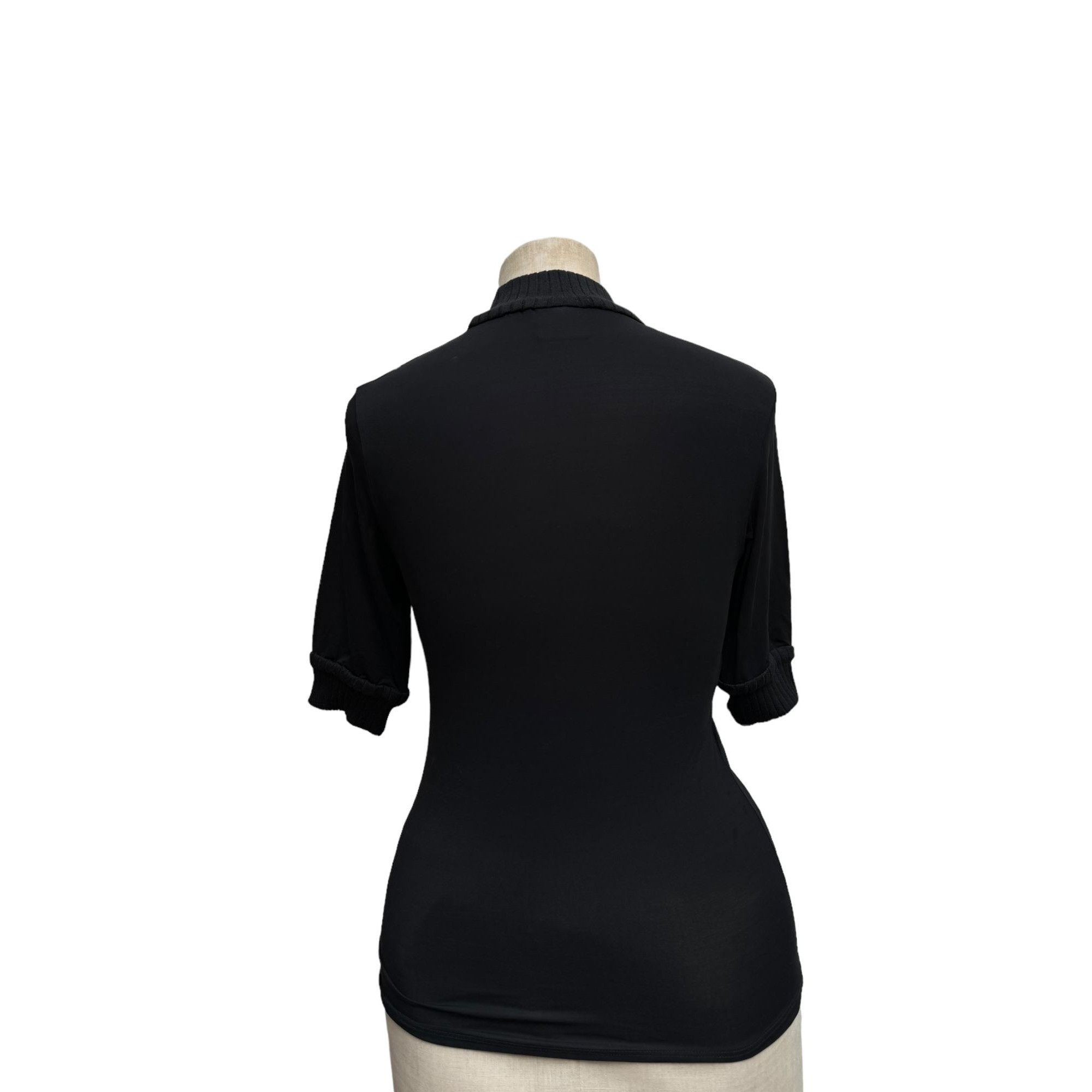 Courreges Vintage Black Sheer Rollneck Size M / US 6-8 / IT 42-44 - 3 Thumbnail