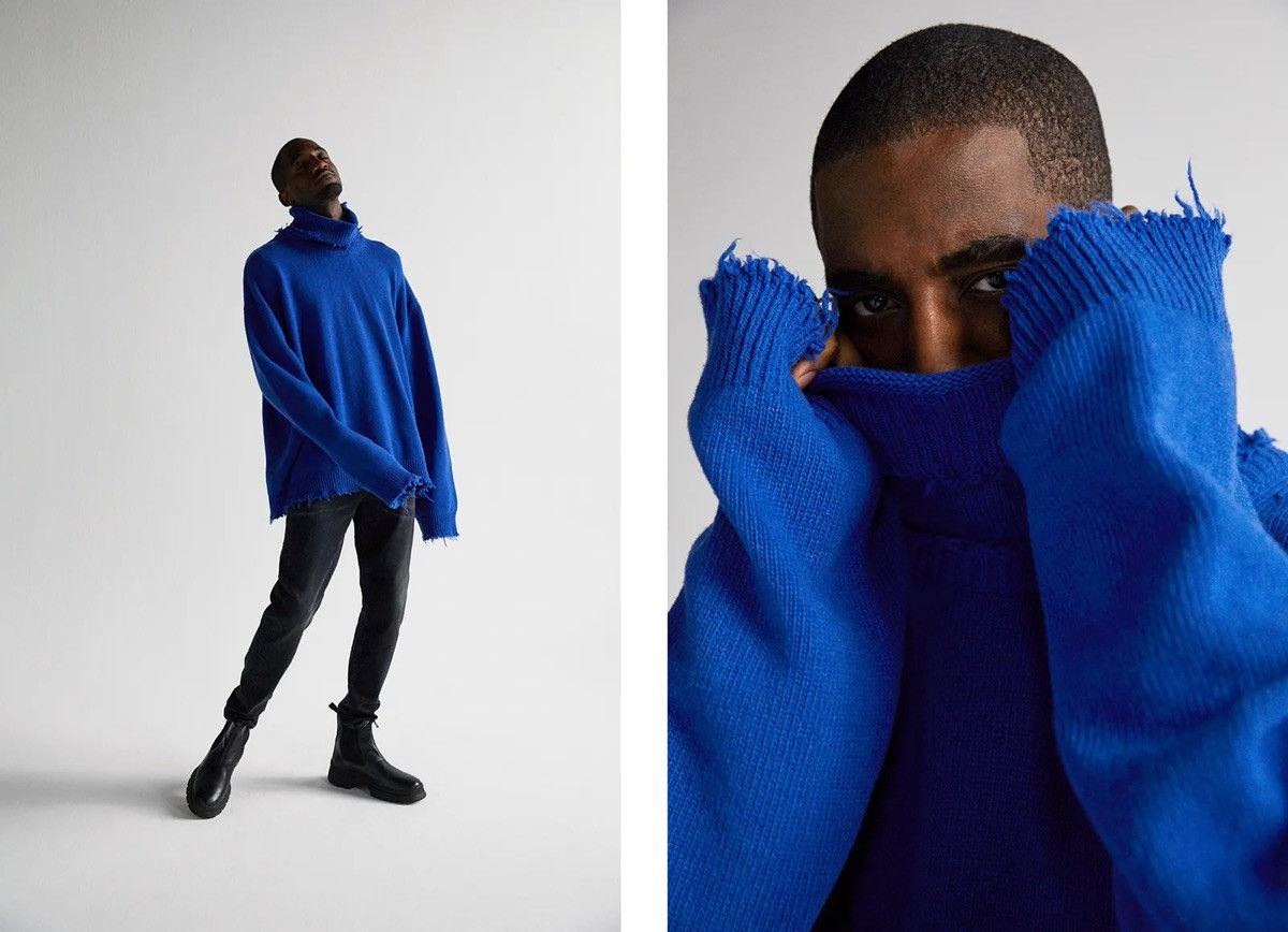 Vetements FW2021 distressed turtleneck knit blue Size US XS / EU 42 / 0 - 10 Thumbnail