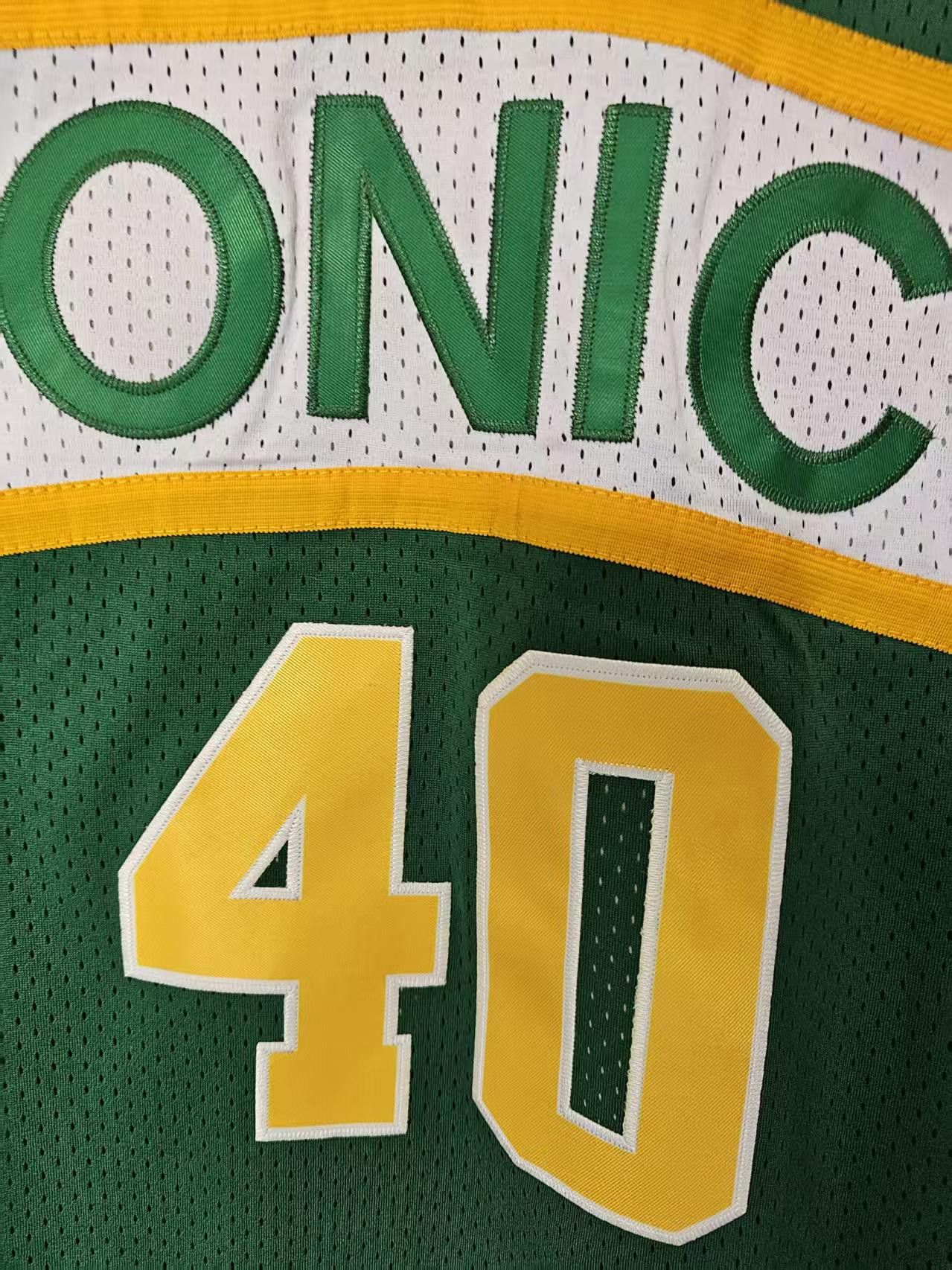 NBA Seattle SuperSonics 40 Shawn Kemp Jersey Green Size US XL / EU 56 / 4 - 3 Thumbnail
