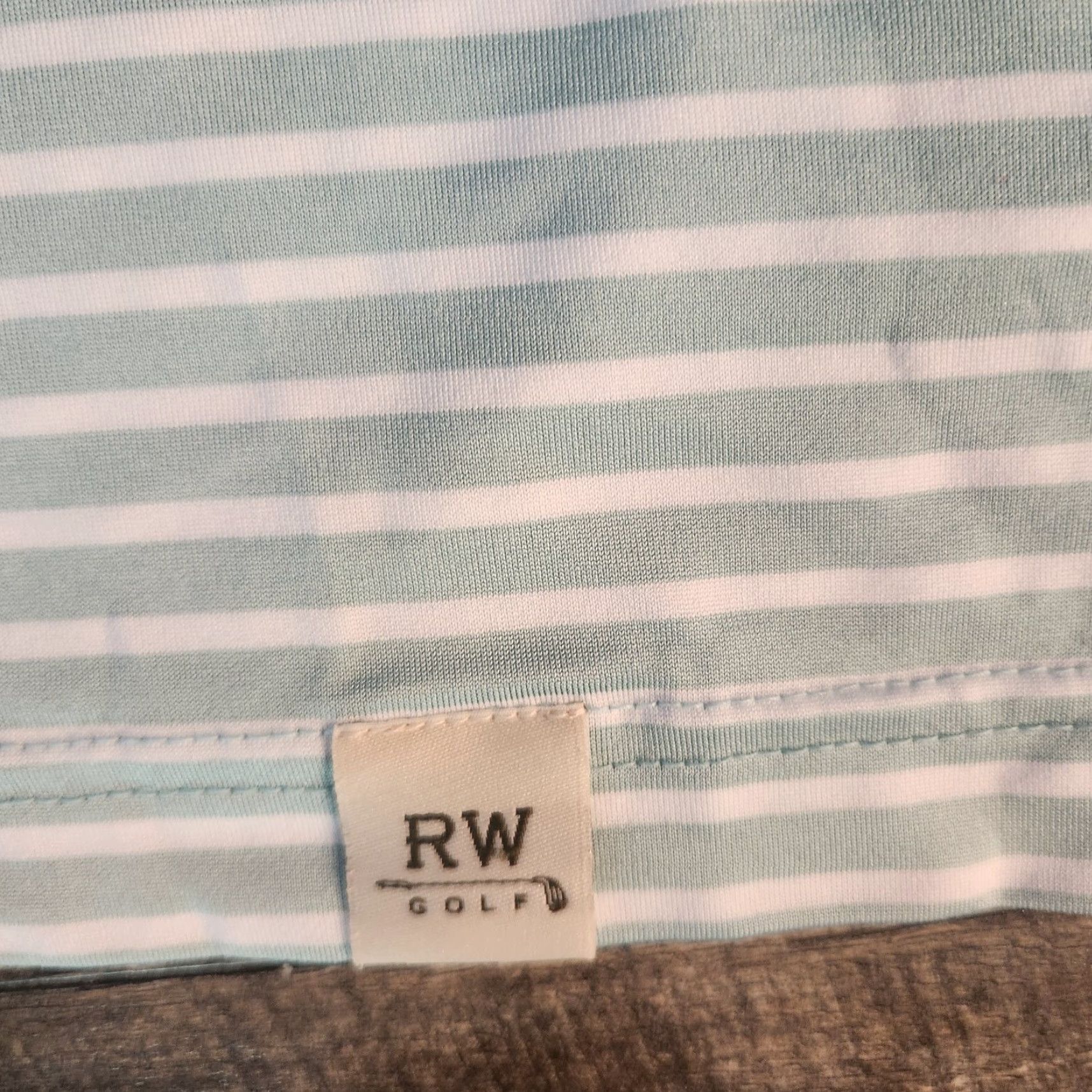 Vintage Rorie Whelan Stripe Polo Shirt Golf Short Sleeve Mens L Green White Striped Shirt Size US L / EU 52-54 / 3 - 5 Thumbnail