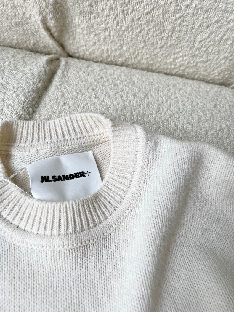 Jil Sander Jil Sander Milk-white rabbit wool round-neck knitted sweat Size S / US 4 / IT 40 - 6 Thumbnail