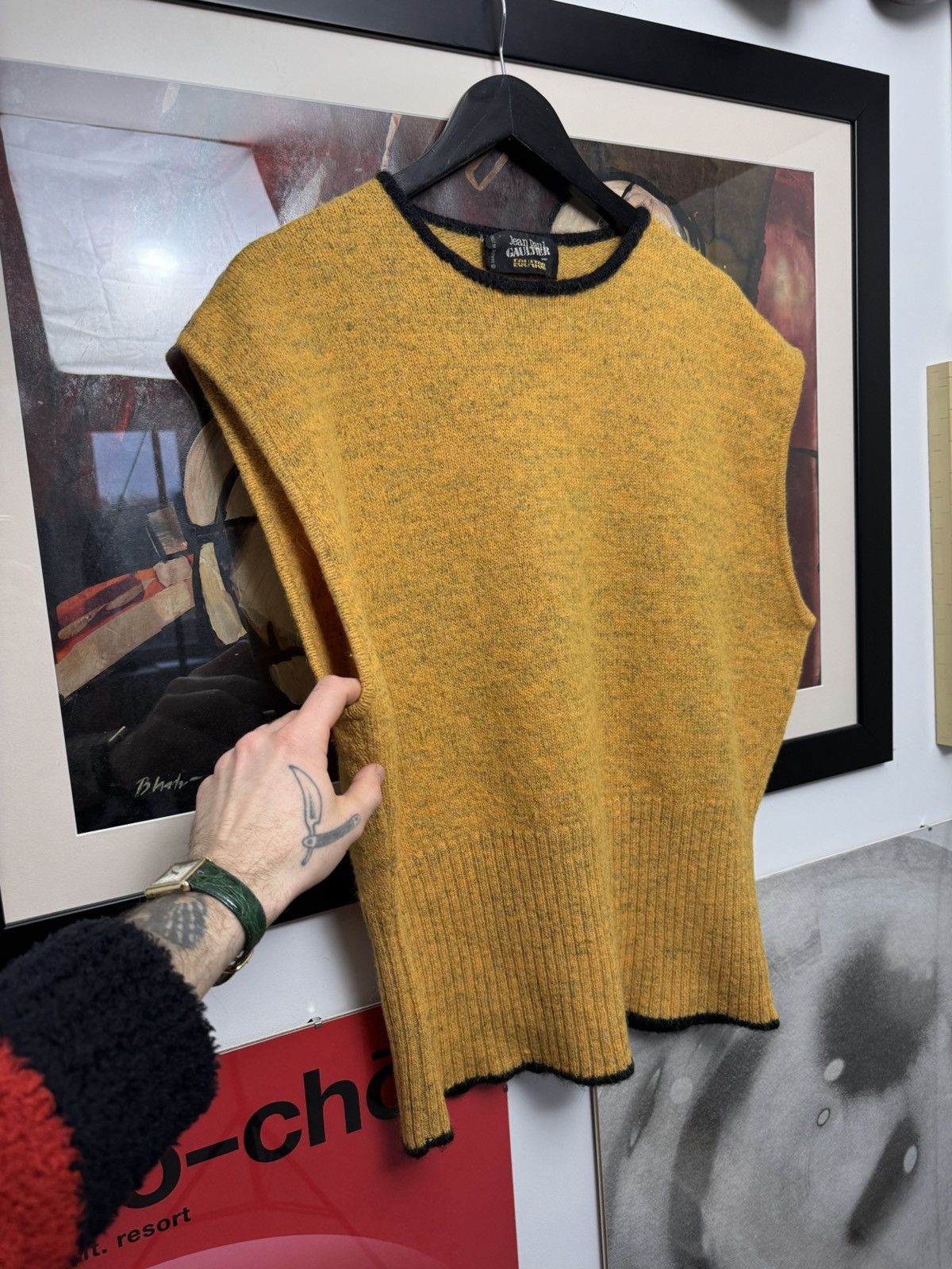 Jean Paul Gaultier 80’s Archive JPG Equator Jean Paul Gaultier Wool Knit Vest Size US L / EU 52-54 / 3 - 3 Thumbnail