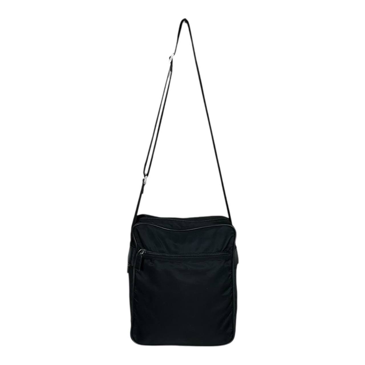 Prada Vintage Prada Vela Nylon Messenger Bag Black V161 Tessuto Size ONE SIZE - 1 Thumbnail