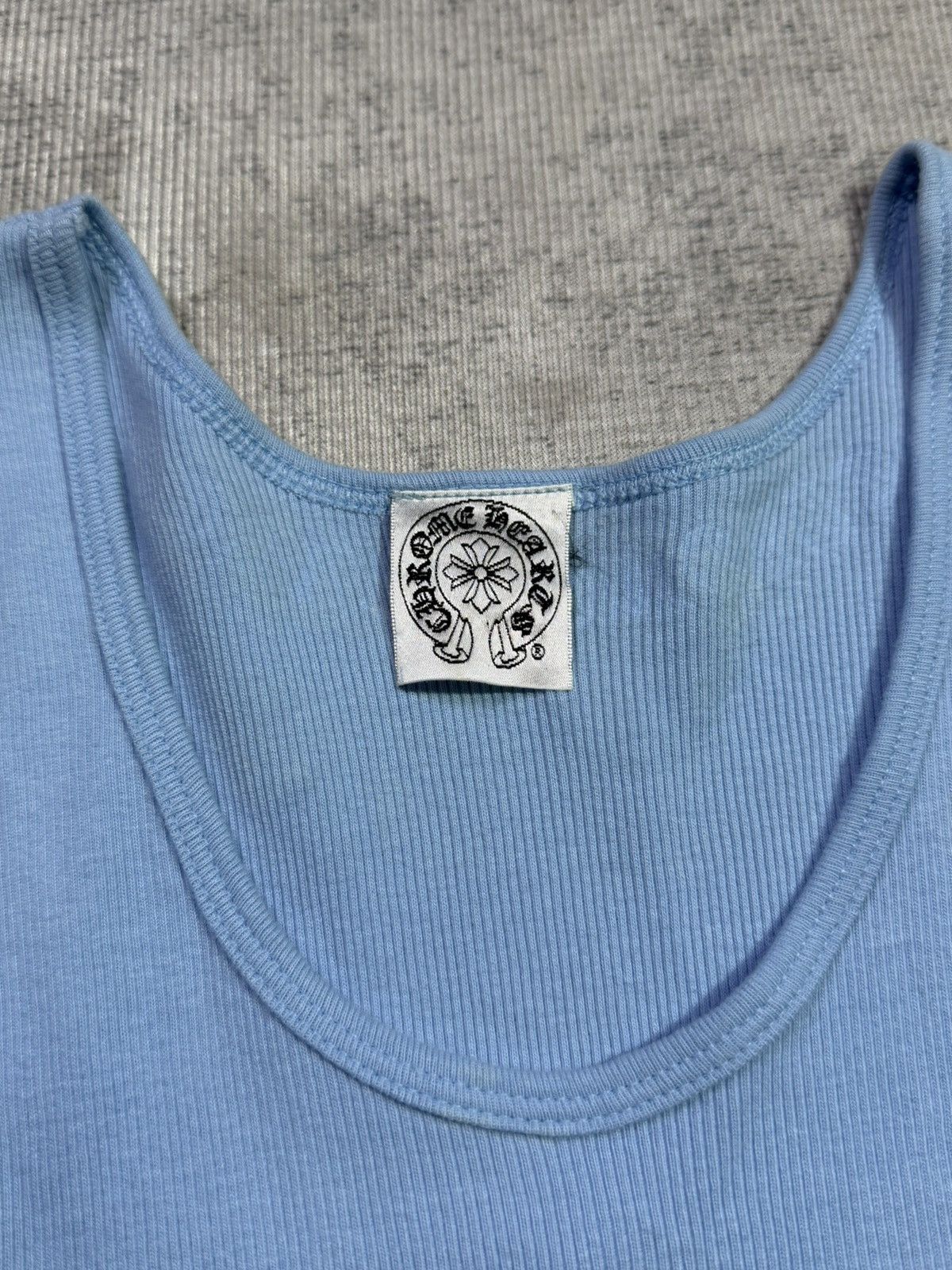 Chrome Hearts Y2K Hairy Cross Baby Blue Tanktop Size L / US 10 / IT 46 - 9 Thumbnail