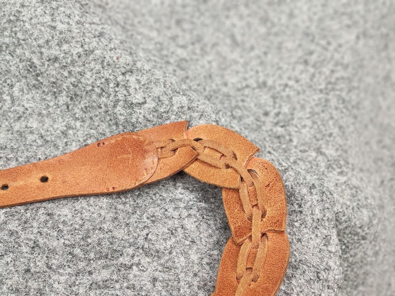 Diesel Vintage Diesel Brown Leather Braided Orange belt Y2K Style Size ONE SIZE - 7 Thumbnail
