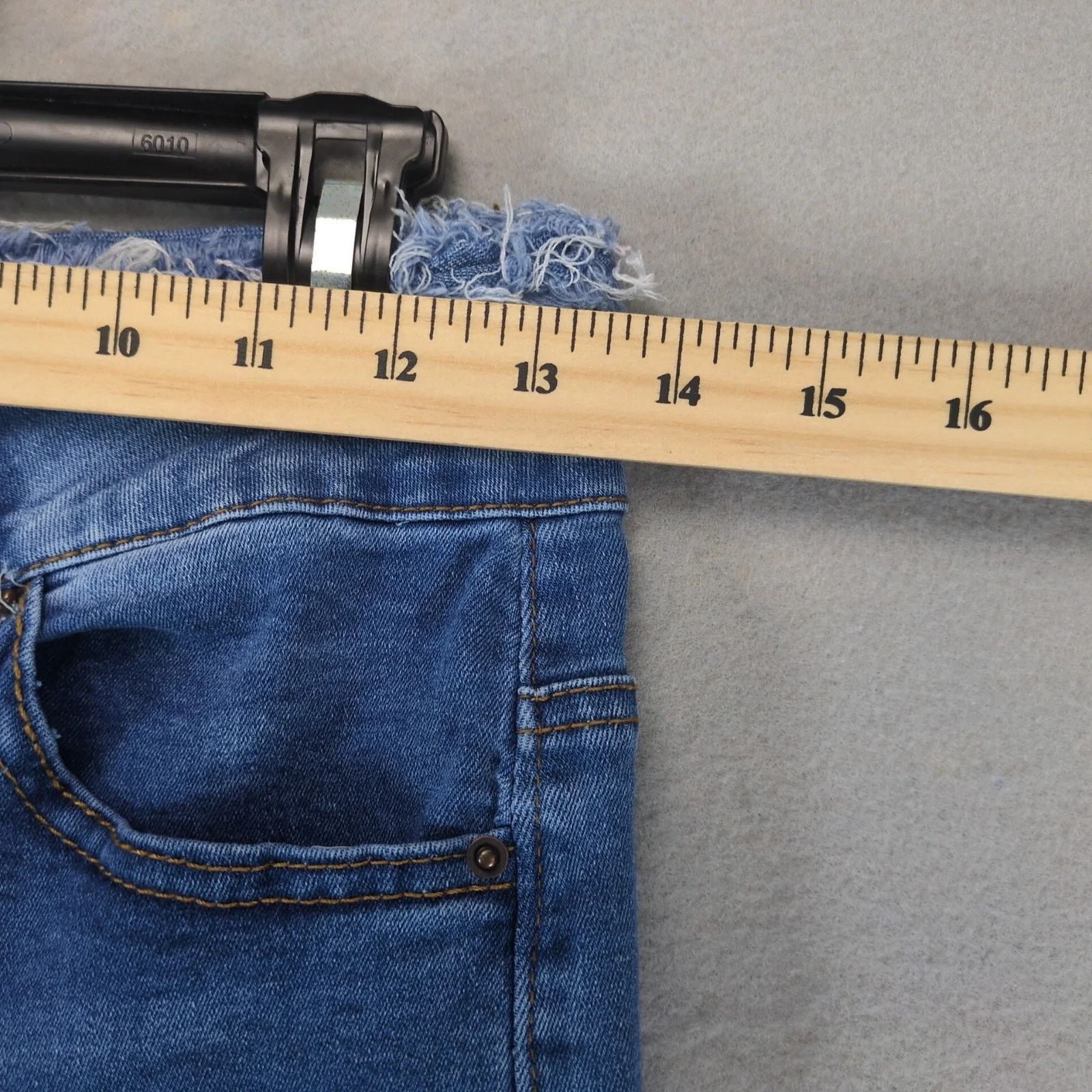 Other Bamboo Raw Cut High Waist Skinny Jeans Size 7/8 Distressed Size 28" / US 6 / IT 42 - 6 Thumbnail