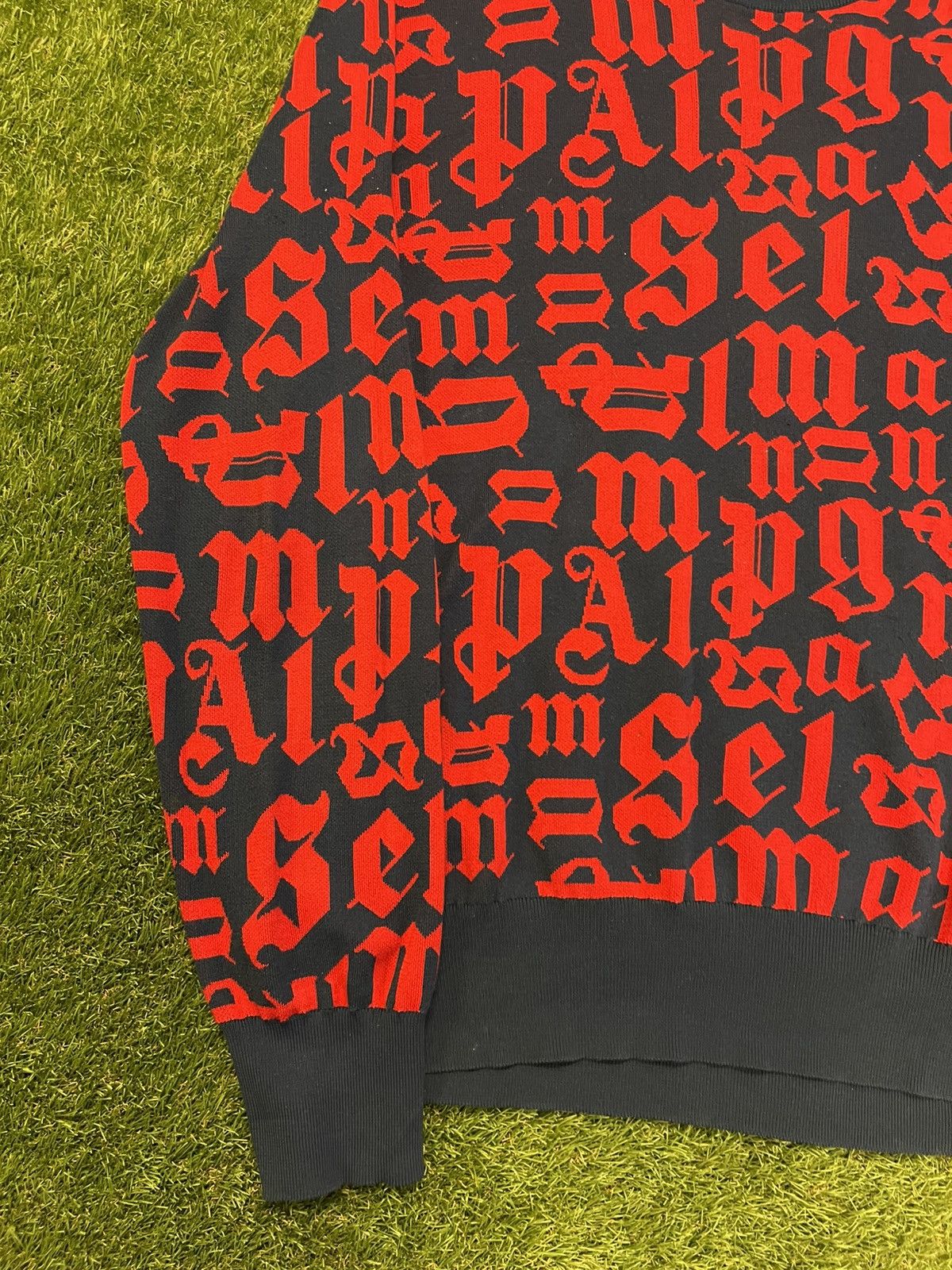Palm Angels Size XXL - Palm Angels Monogram Crewneck Red/Blue Size US XXL / EU 58 / 5 - 2 Thumbnail