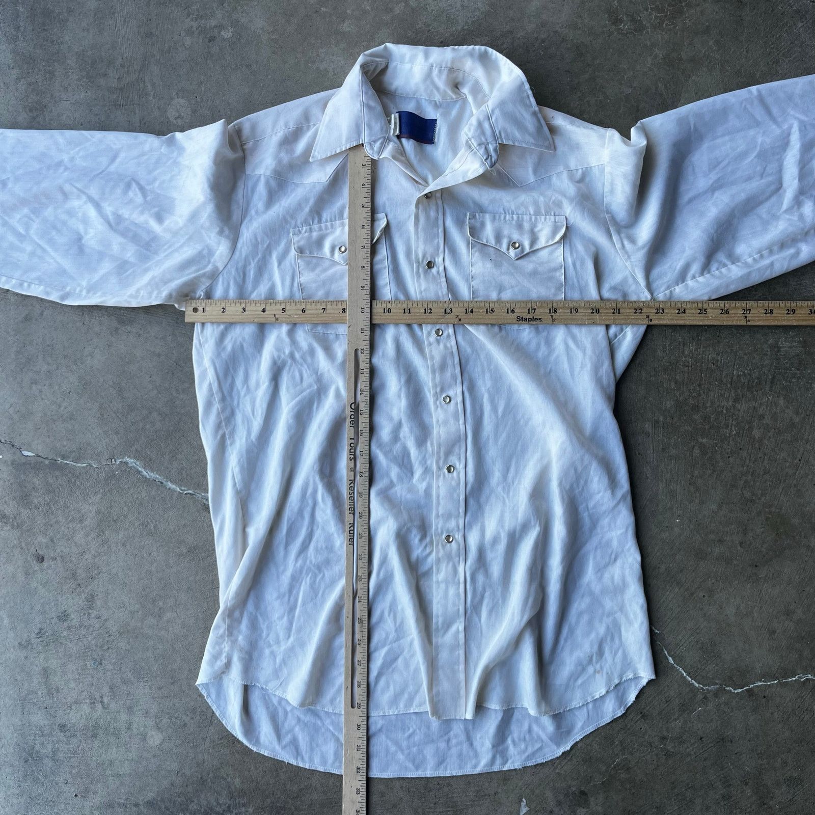 Vintage VTG PANHANDLE SLIM PEARLSNAP BUTTONDOWN SHIRT MENS XL WHITE Size US XL / EU 56 / 4 - 6 Thumbnail