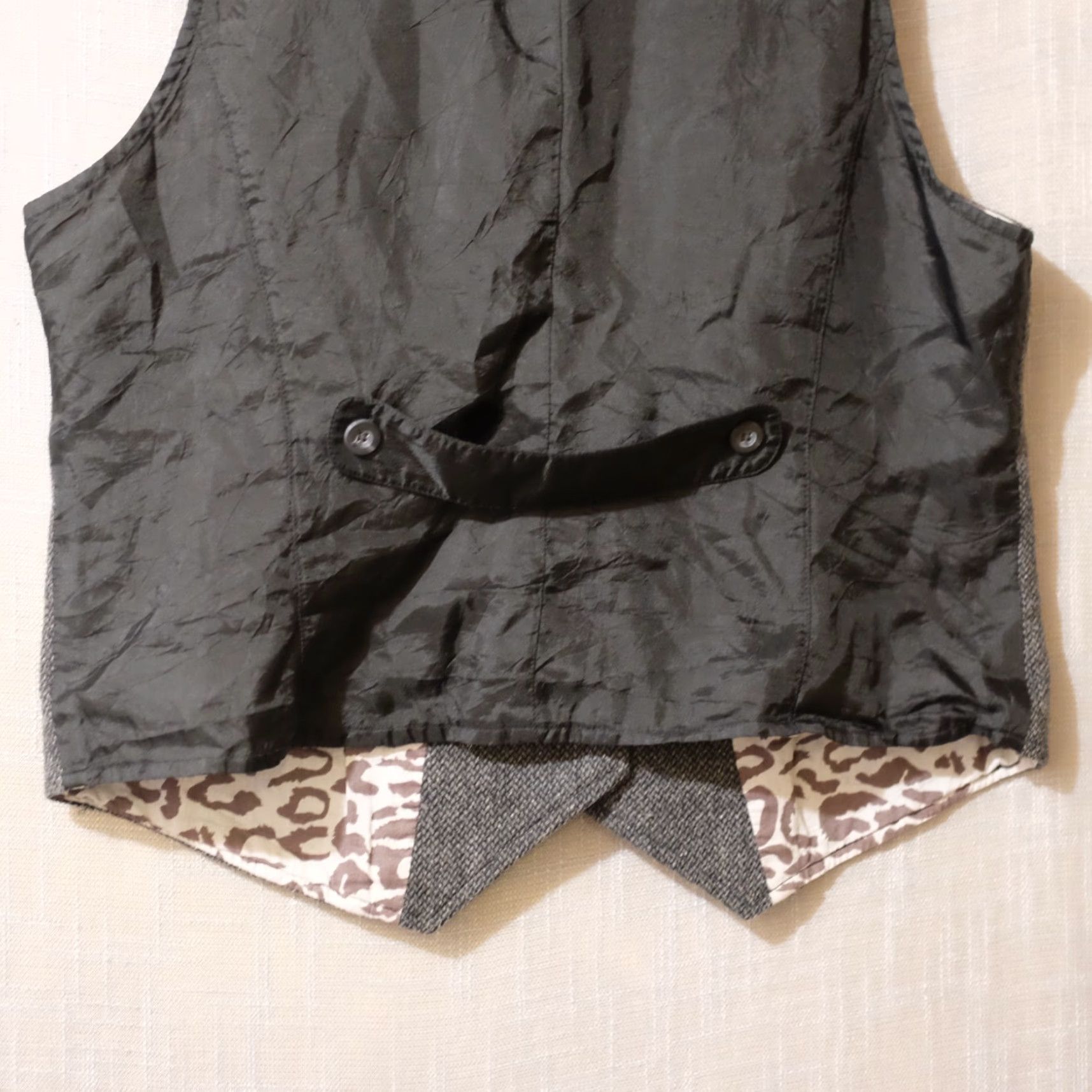 Vintage Relativity Vest Wool Blend Heather Black/Grey Lined Womens M Vest Size L / US 10 / IT 46 - 6 Thumbnail