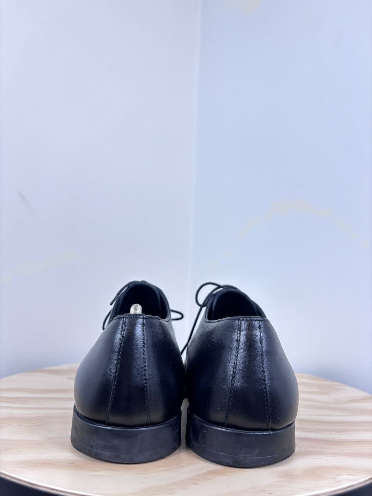 Hermes Hermes Men’s Black Leather Cap Toe Derby Dress Shoes Size US 8 / EU 41 - 11 Thumbnail