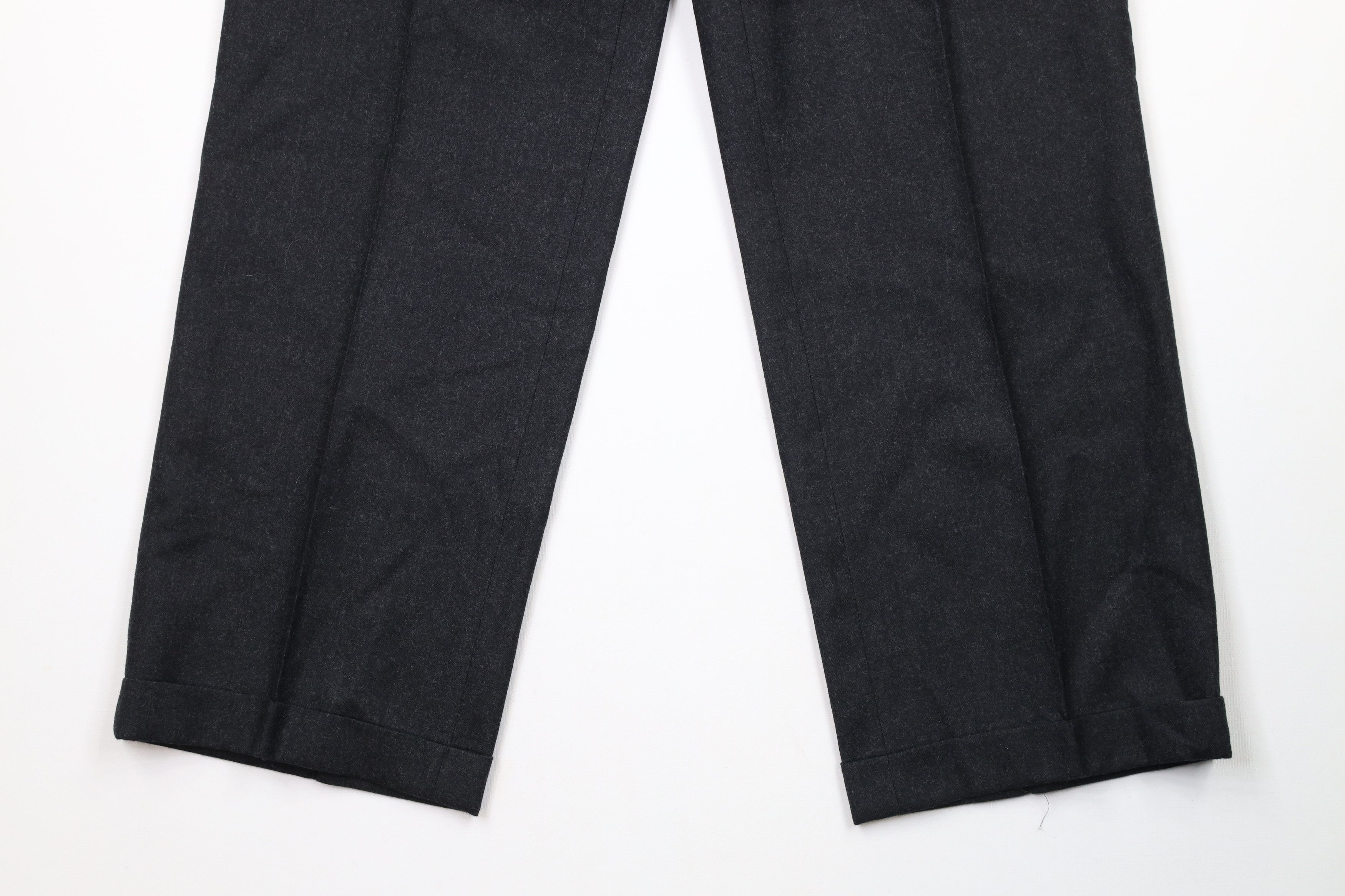 Vintage Vintage 90s Streetwear Wool Wide Leg Pants Charcoal Gray Size US 36 / EU 52 - 4 Thumbnail